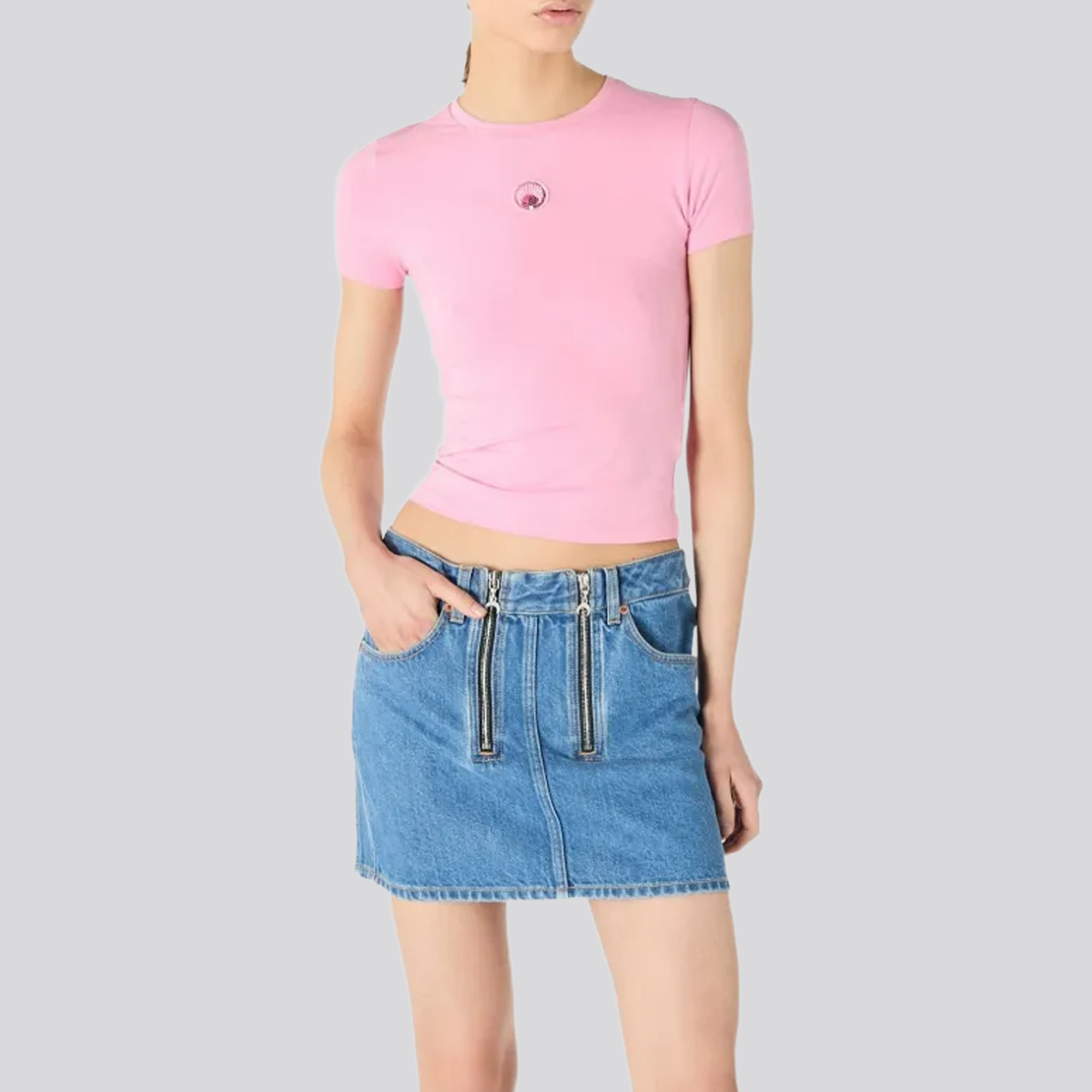 Falda Denim Marine Serre Zipped