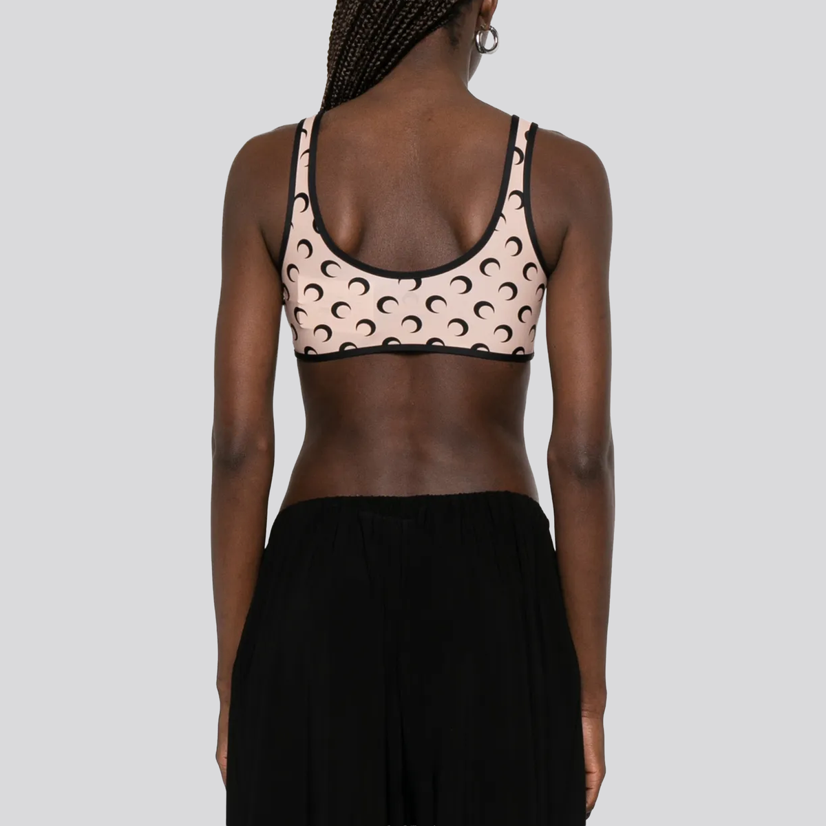 Top Bra Beige Marine Serre Moon Printed