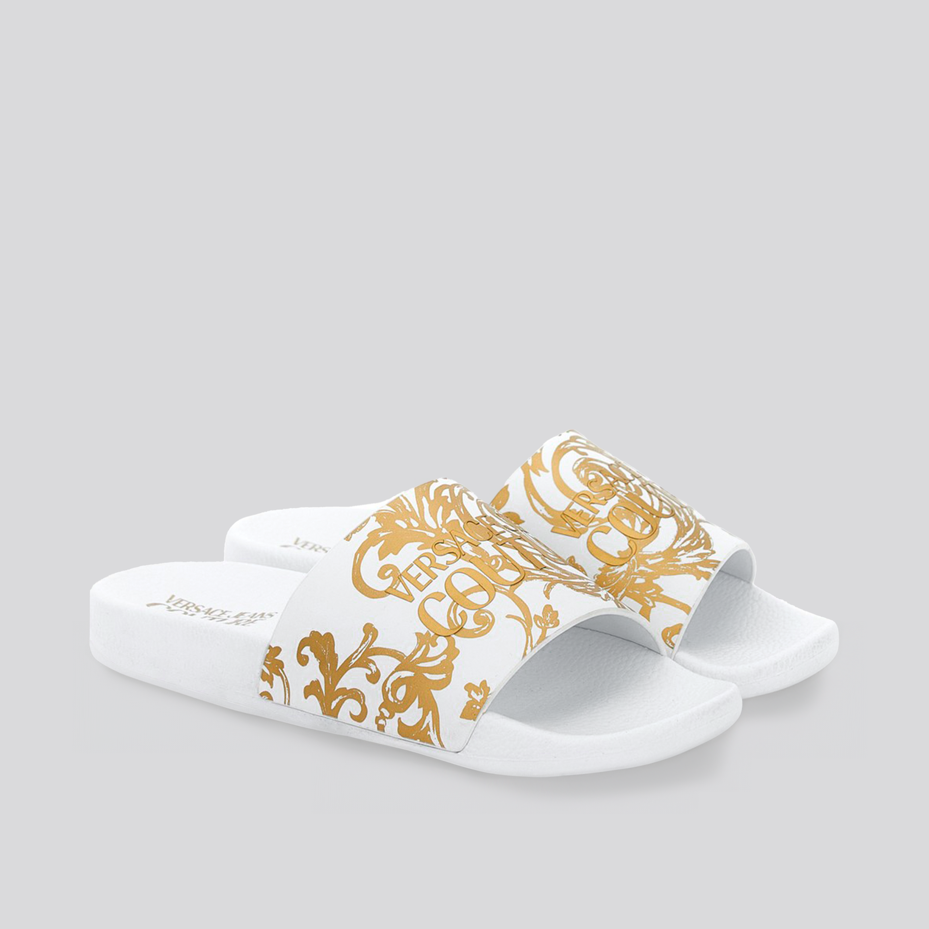 Sandalias Blancas Versace Couture Gummy Baroque