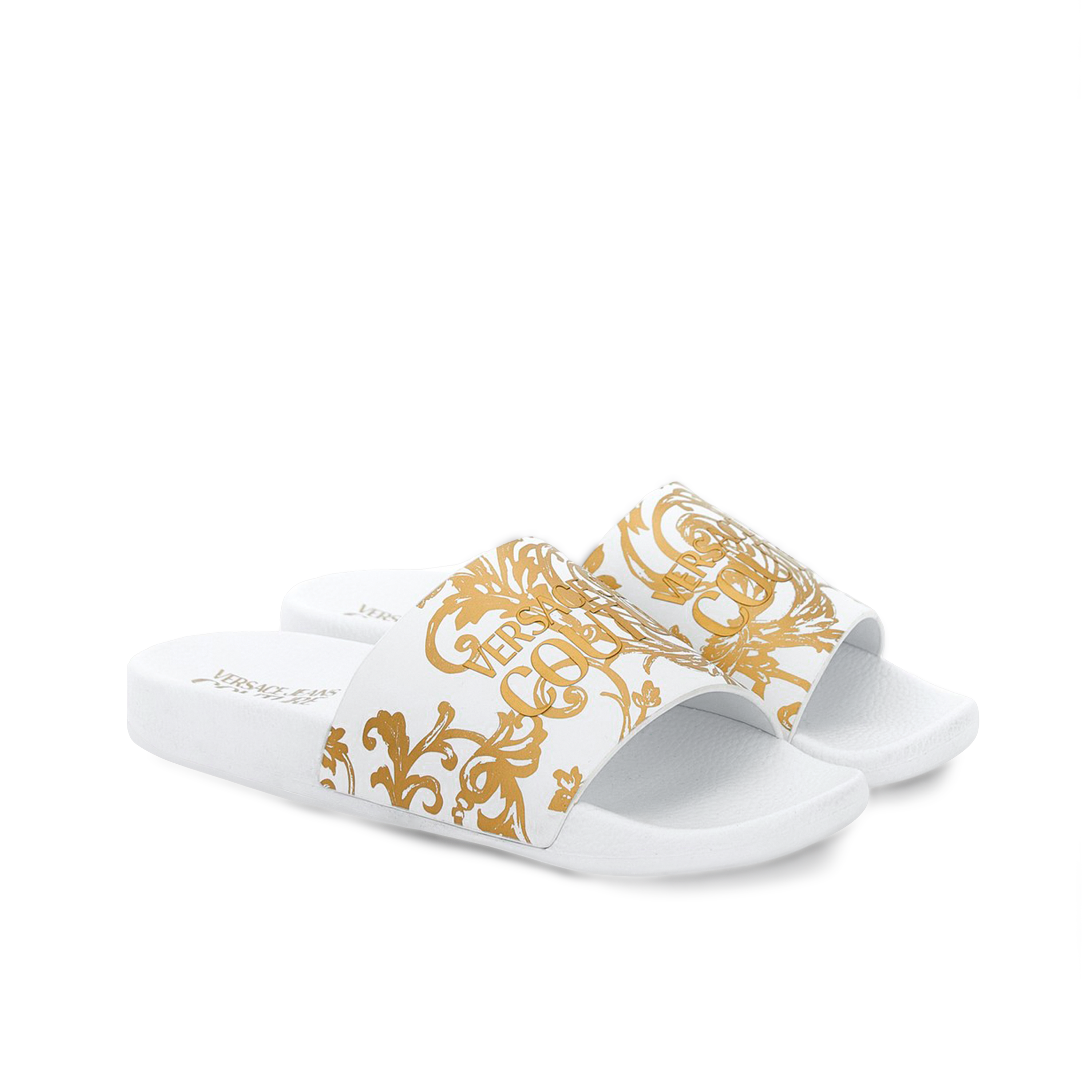 Sandalias Blancas Versace Couture Gummy Baroque