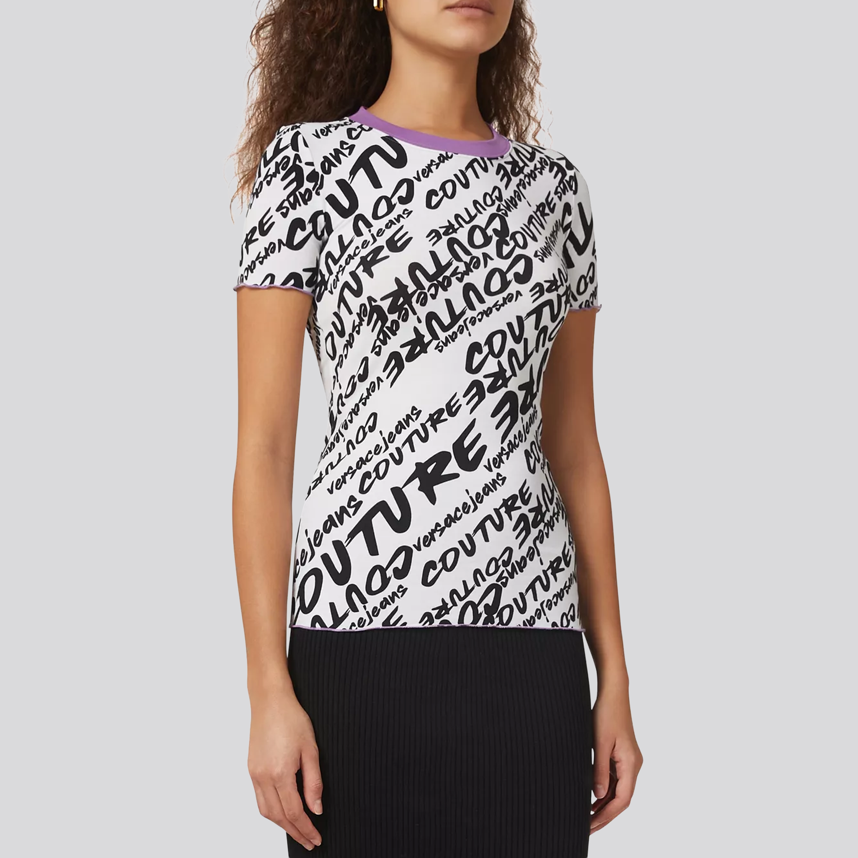 Camiseta Rosada Versace Jeans Couture Multi Logo