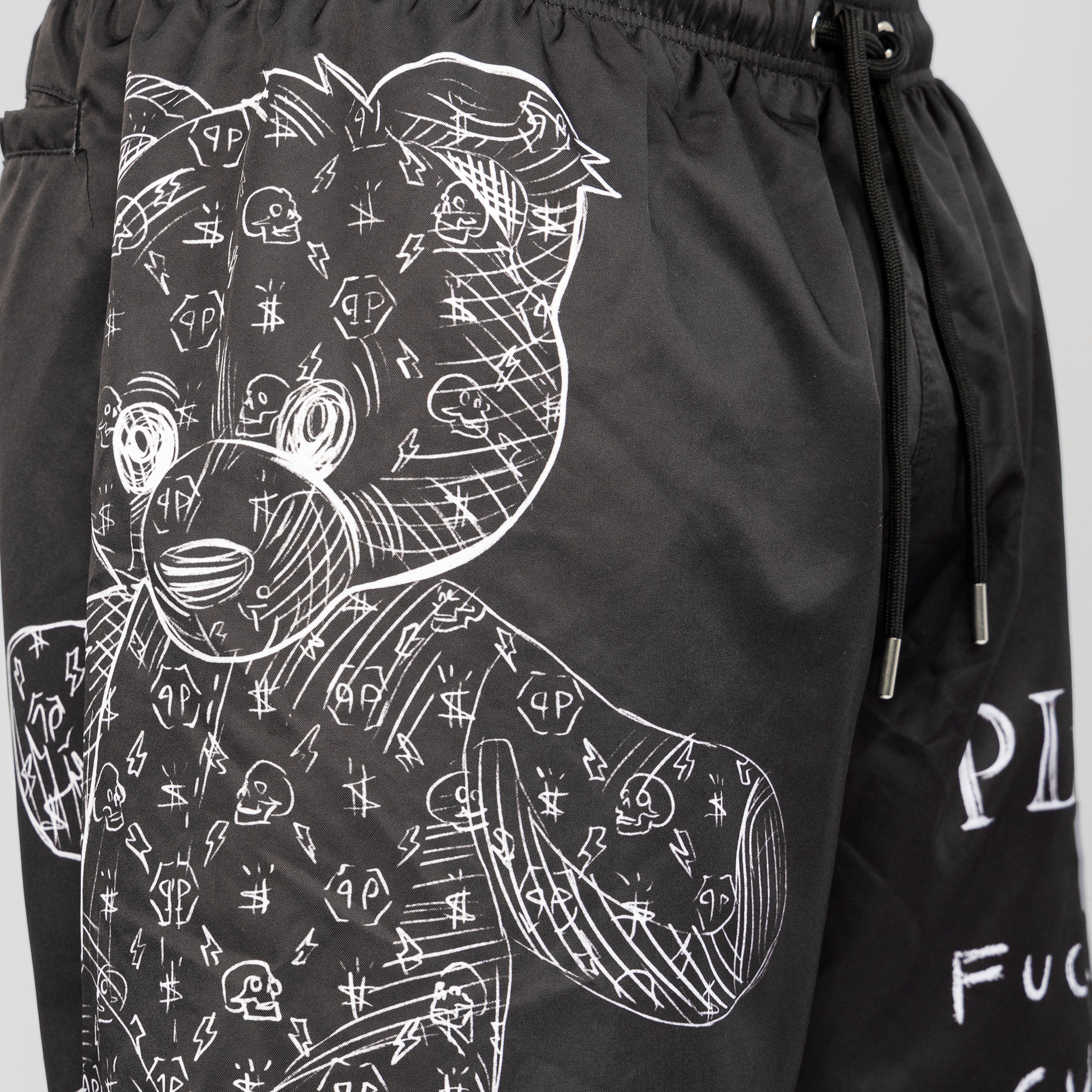 Pantaloneta Negra Philipp Plein Teddy Bear