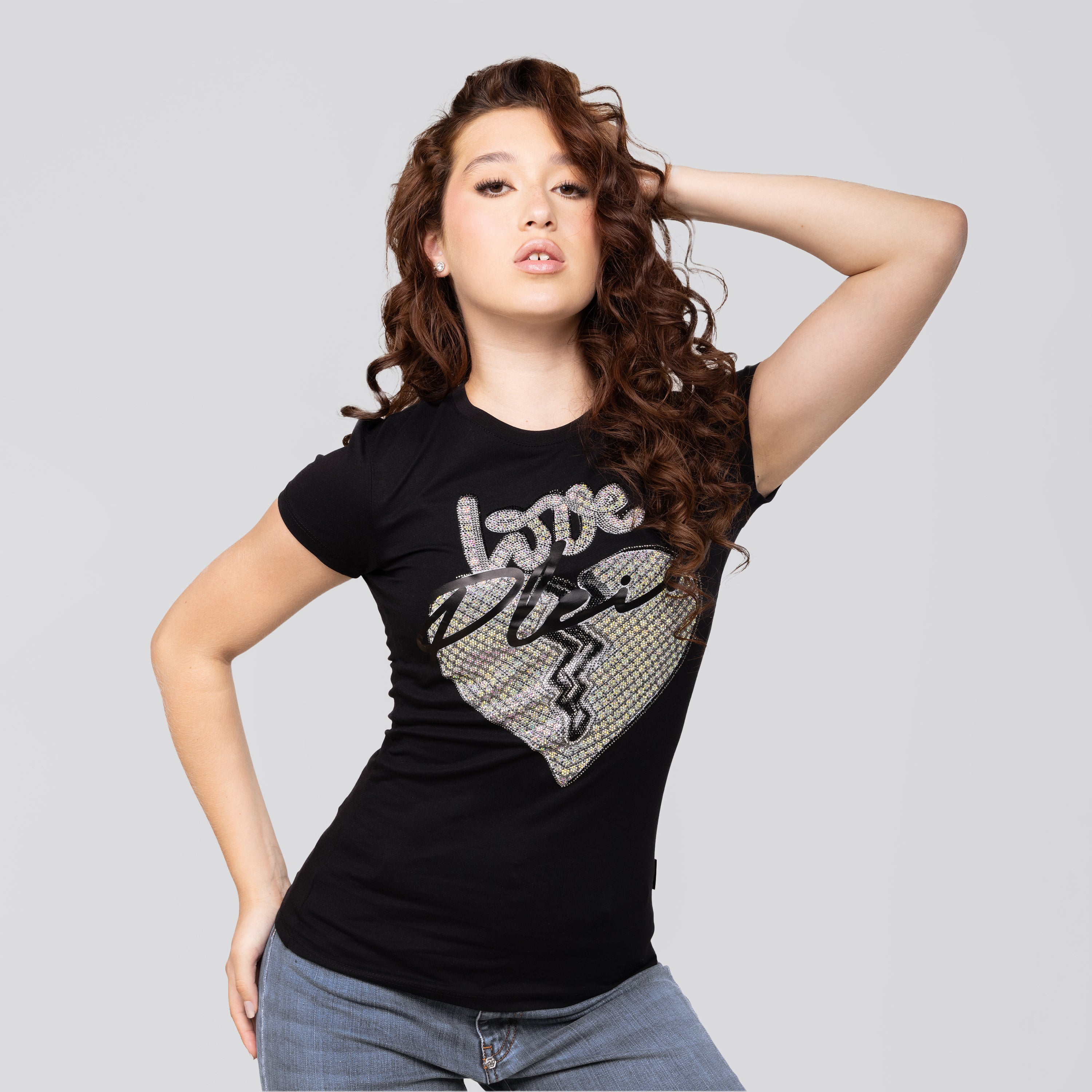Camiseta Negra Philipp Plein Sexy Pure Fit