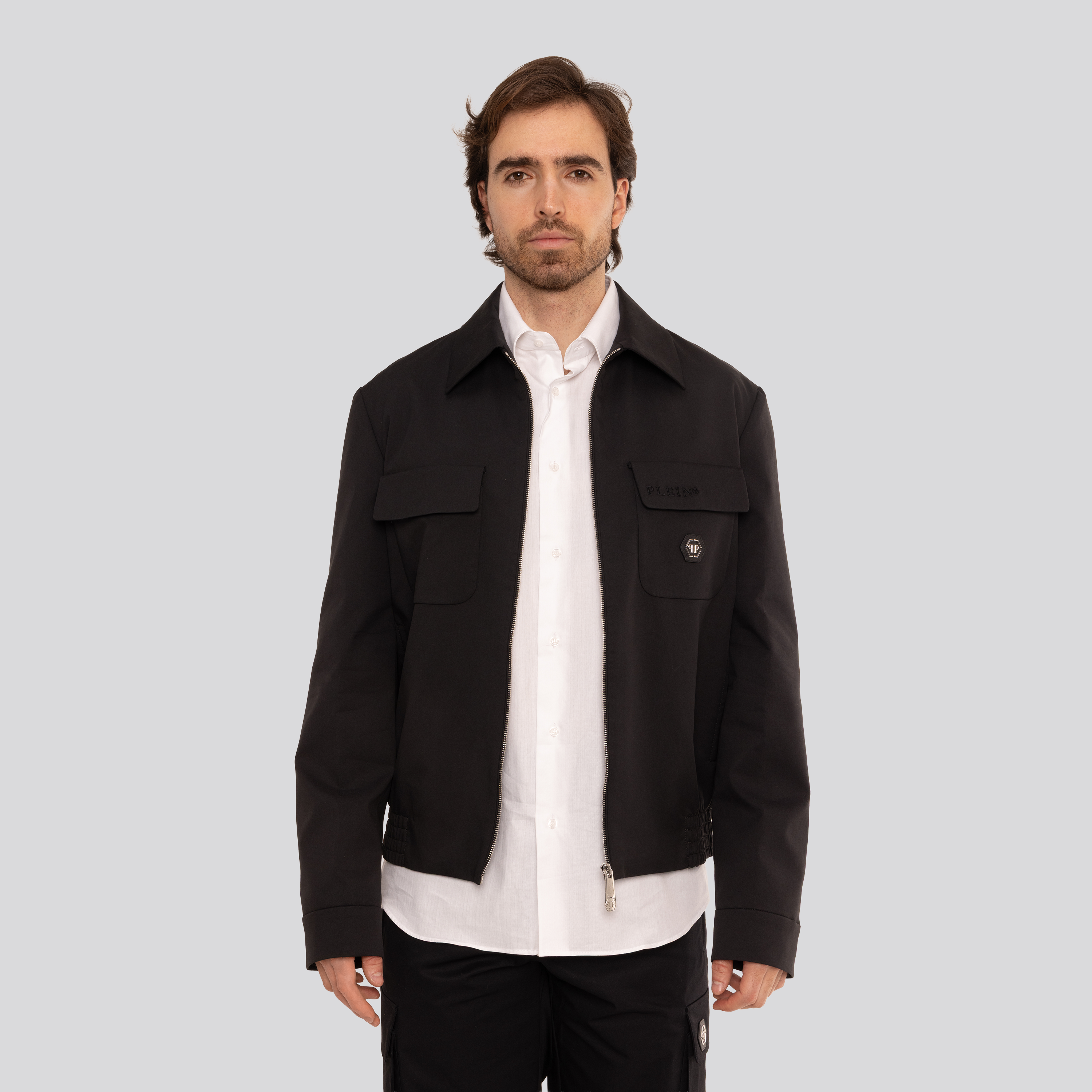 Chaqueta Negra Philipp Plein Nylon Blouson