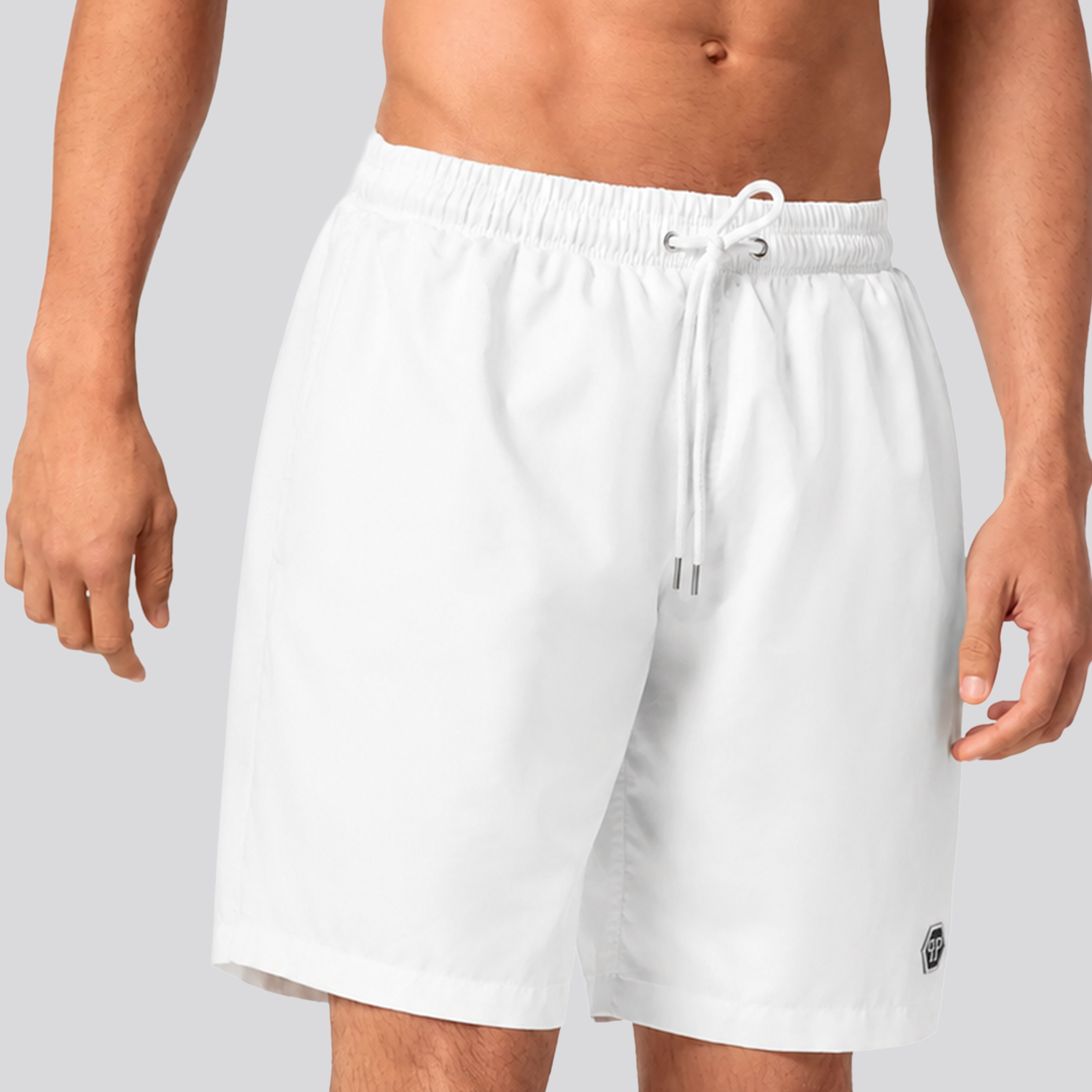 Pantaloneta Blanca Philipp Plein Pp Plaque