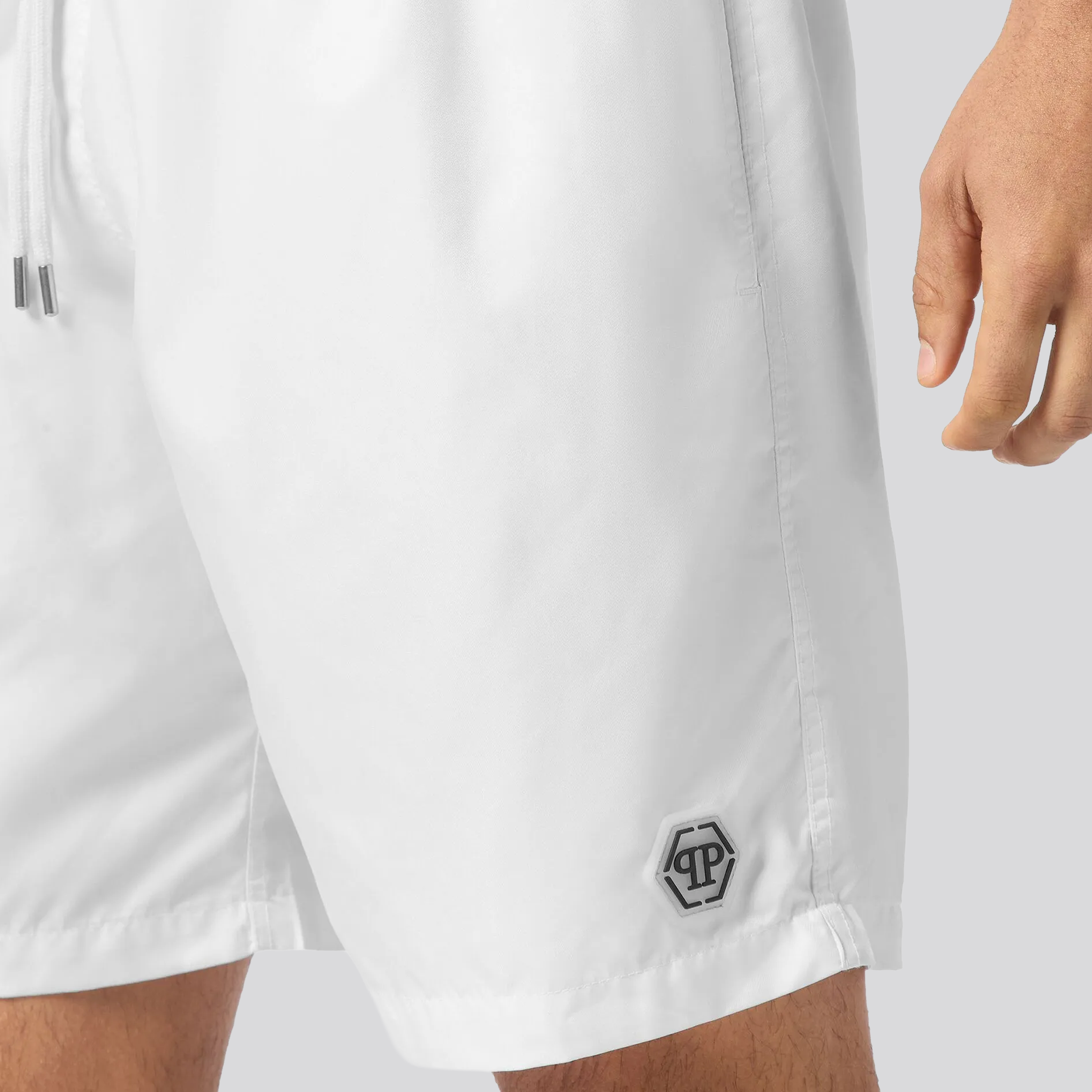 Pantaloneta Blanca Philipp Plein Pp Plaque