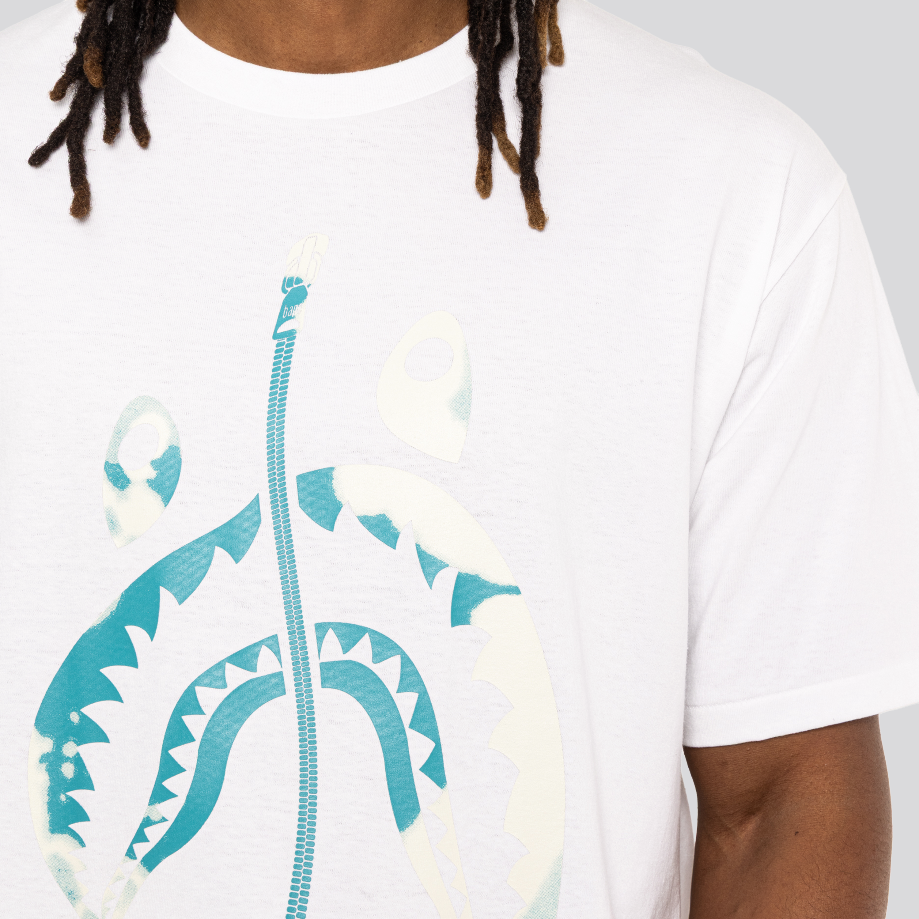 Camiseta Blanca BAPE Dyw Twist Shark