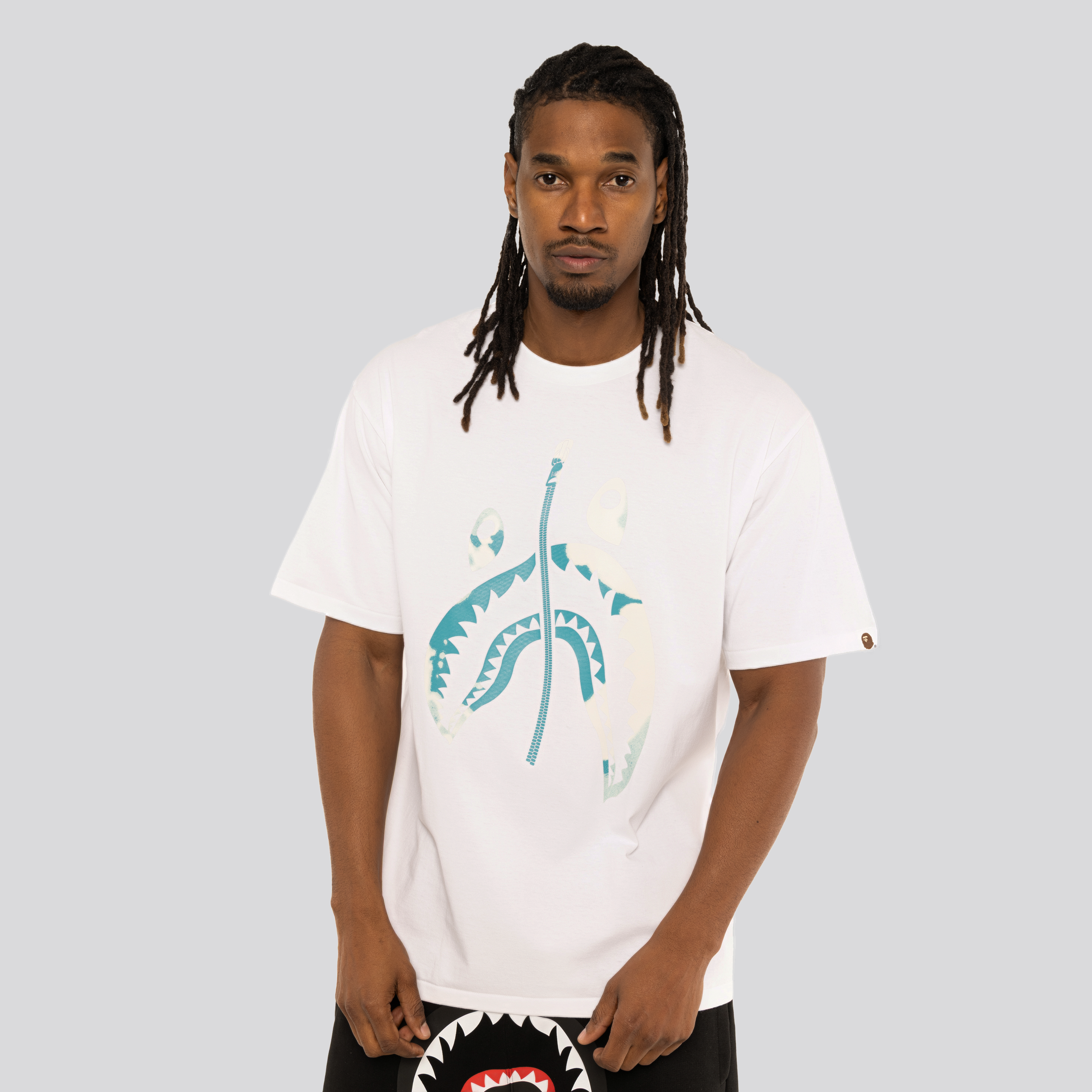 Camiseta Blanca BAPE Dyw Twist Shark