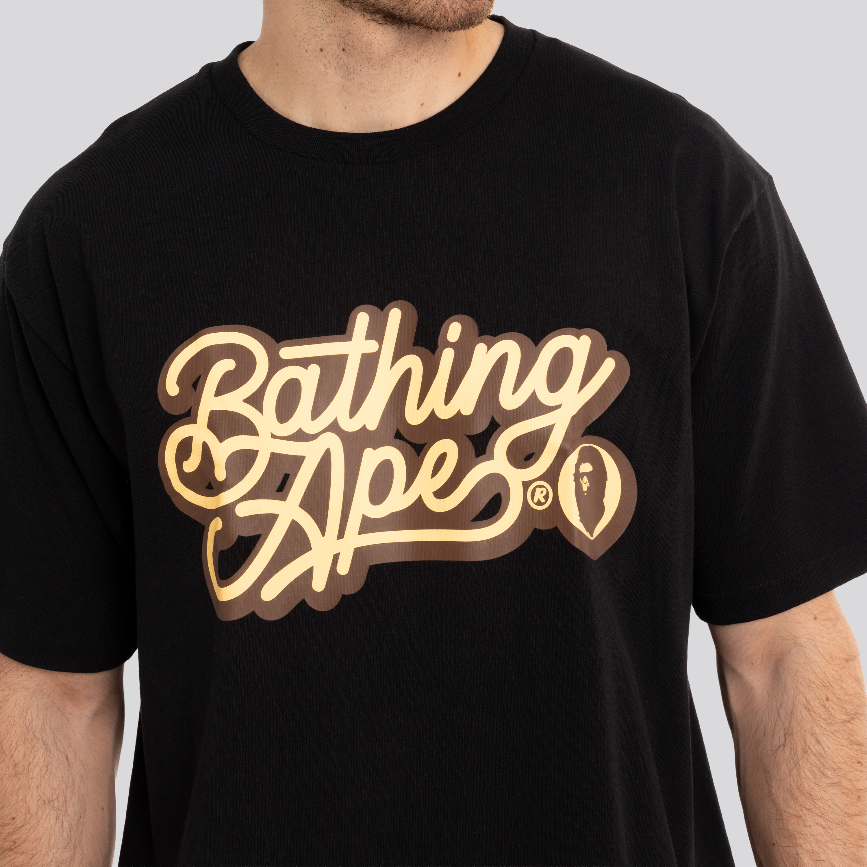 Camiseta Negra BAPE Bathing Ape Script Logo