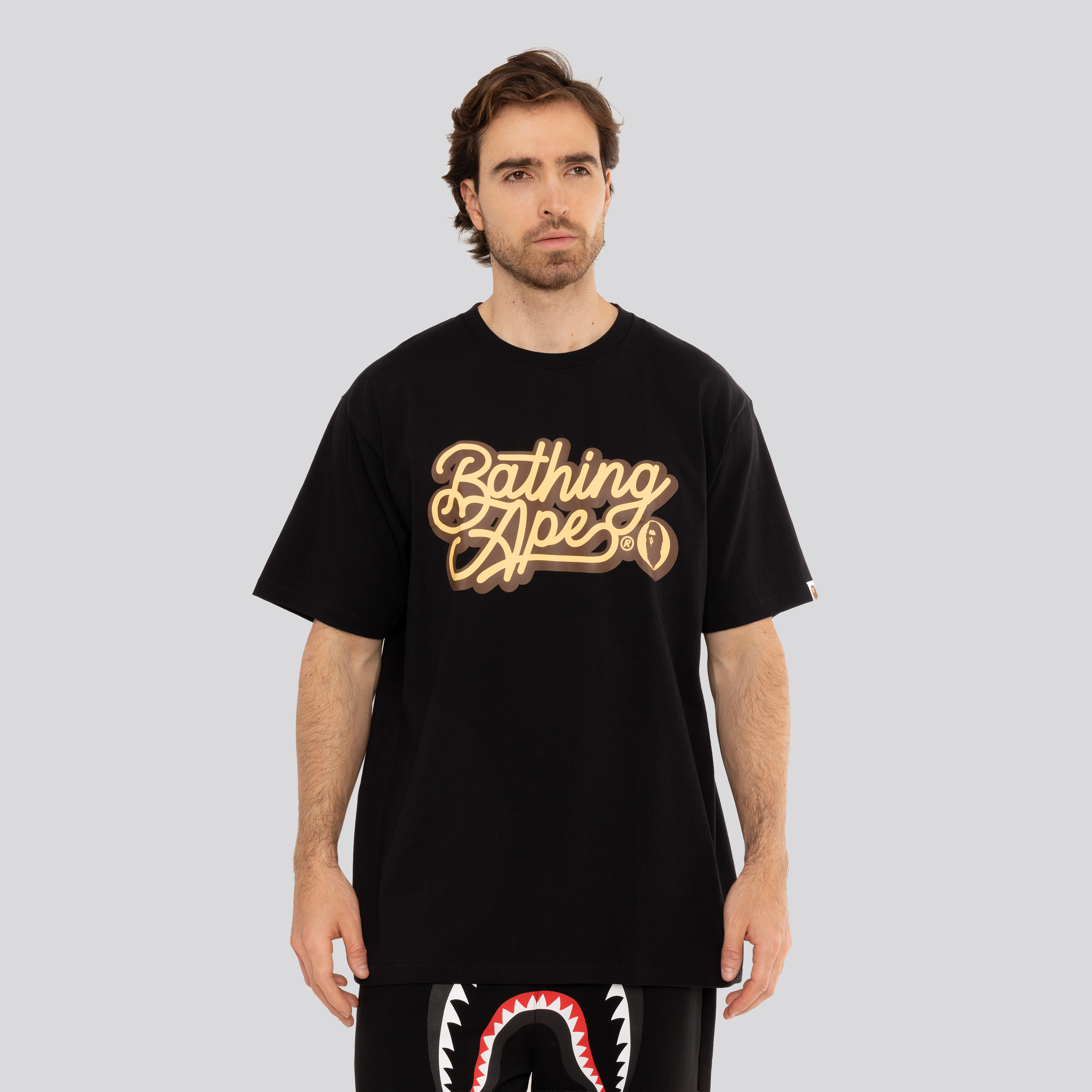 Camiseta Negra BAPE Bathing Ape Script Logo
