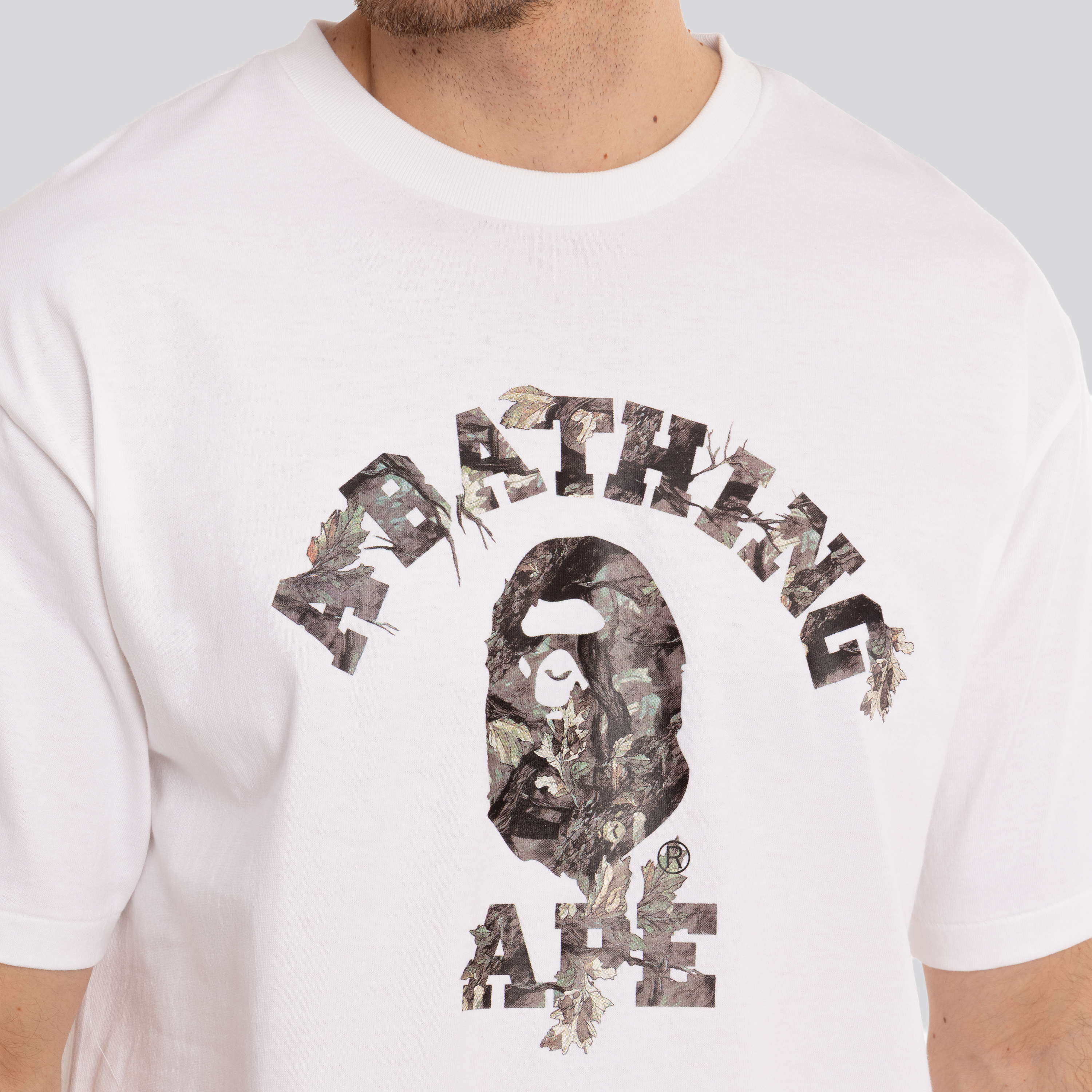 Camiseta Blanca BAPE Tree Edge Camo