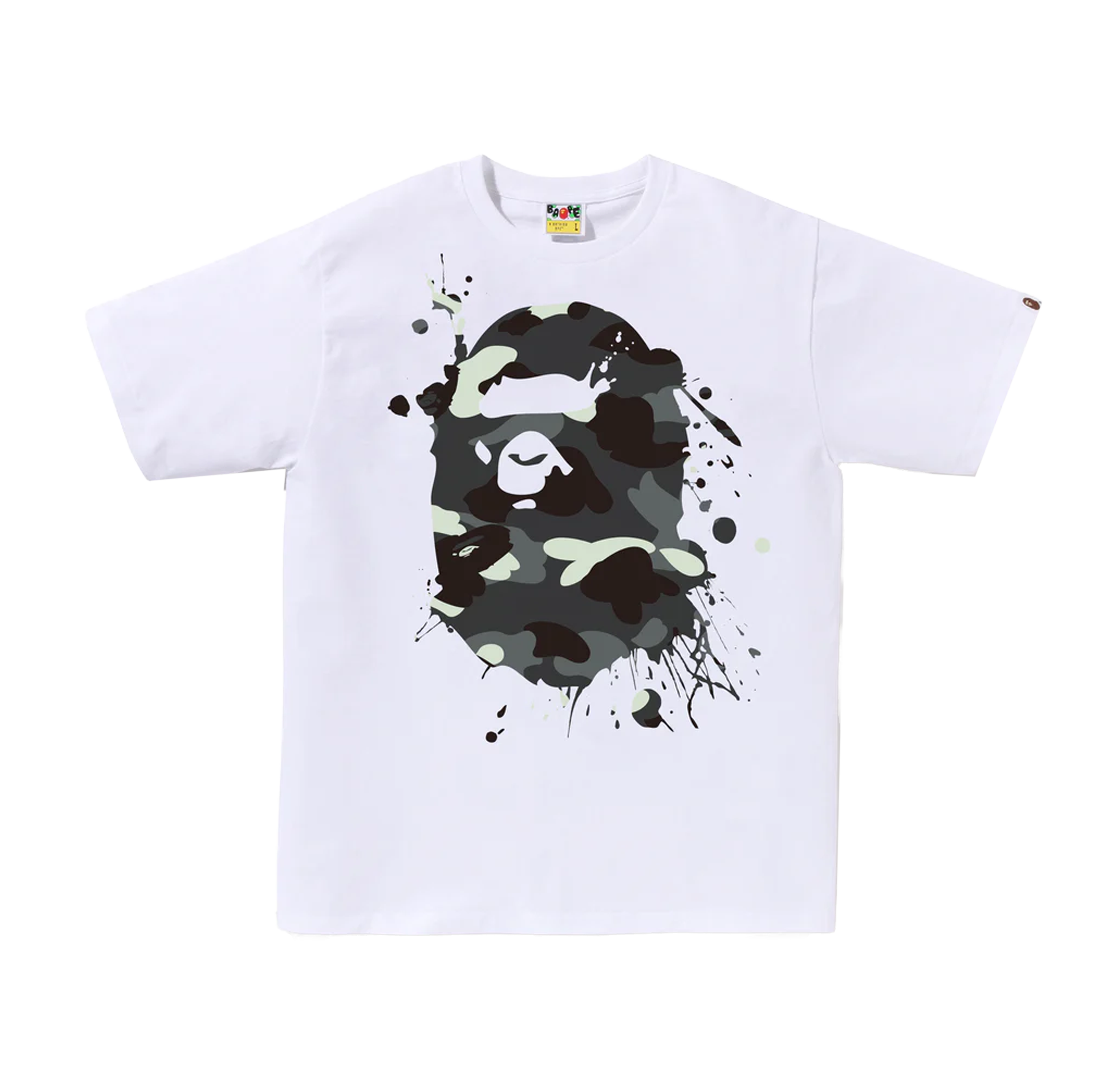 Camiseta Blanca BAPE City Camo Painting Ape Head