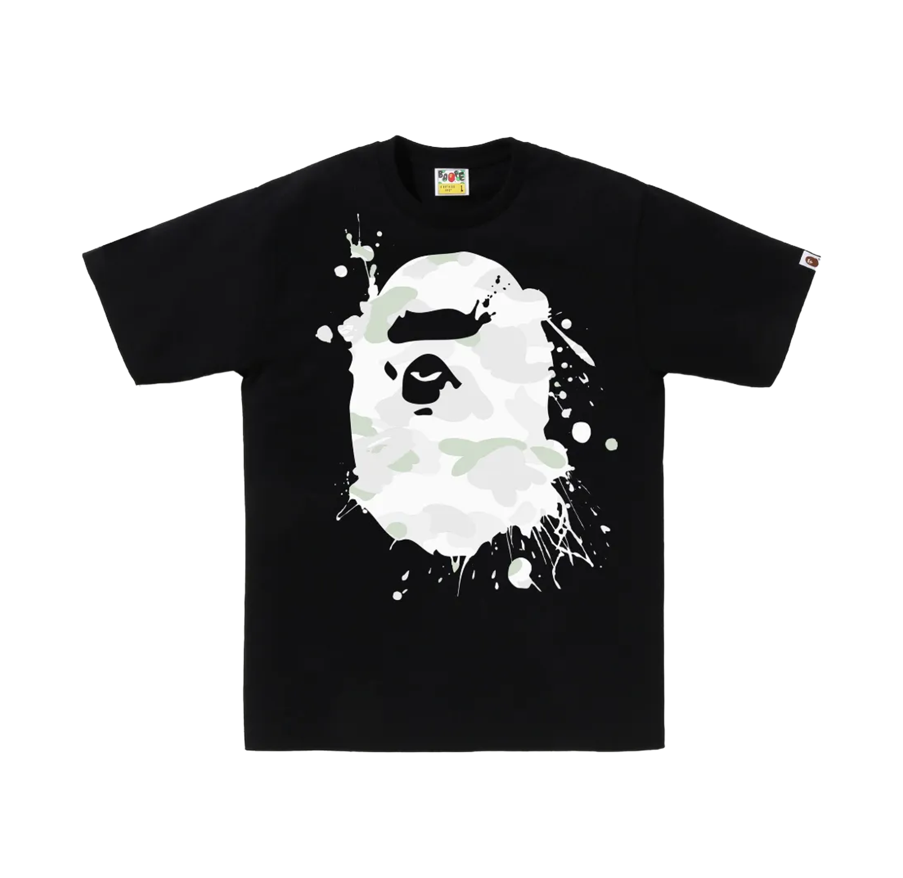 Camiseta Negra BAPE City Camo Painting Ape Head