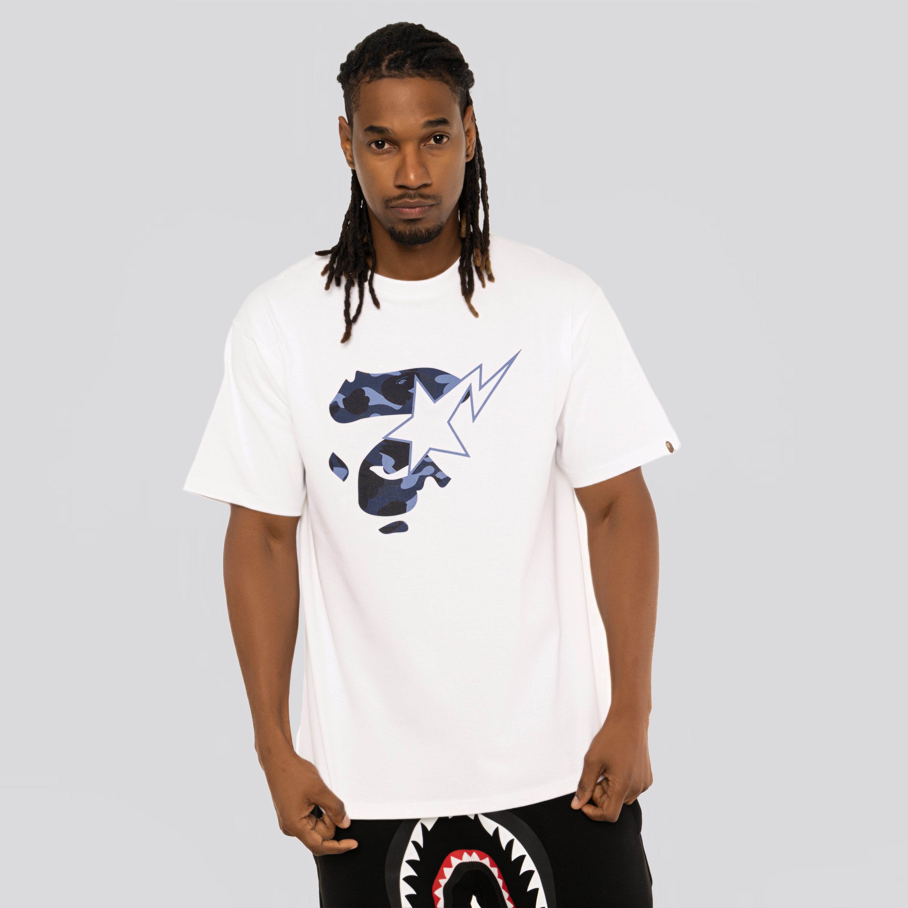 Camiseta Blanca BAPE Ape Face Star