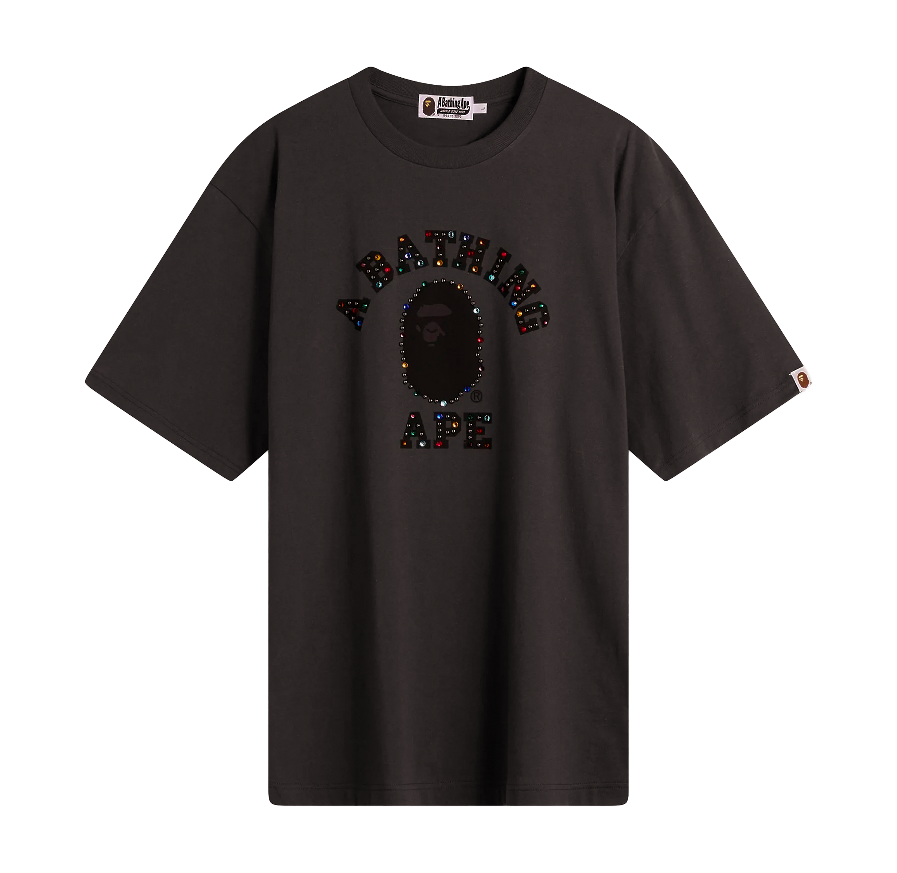 Camiseta Negra BAPE College Multicolor