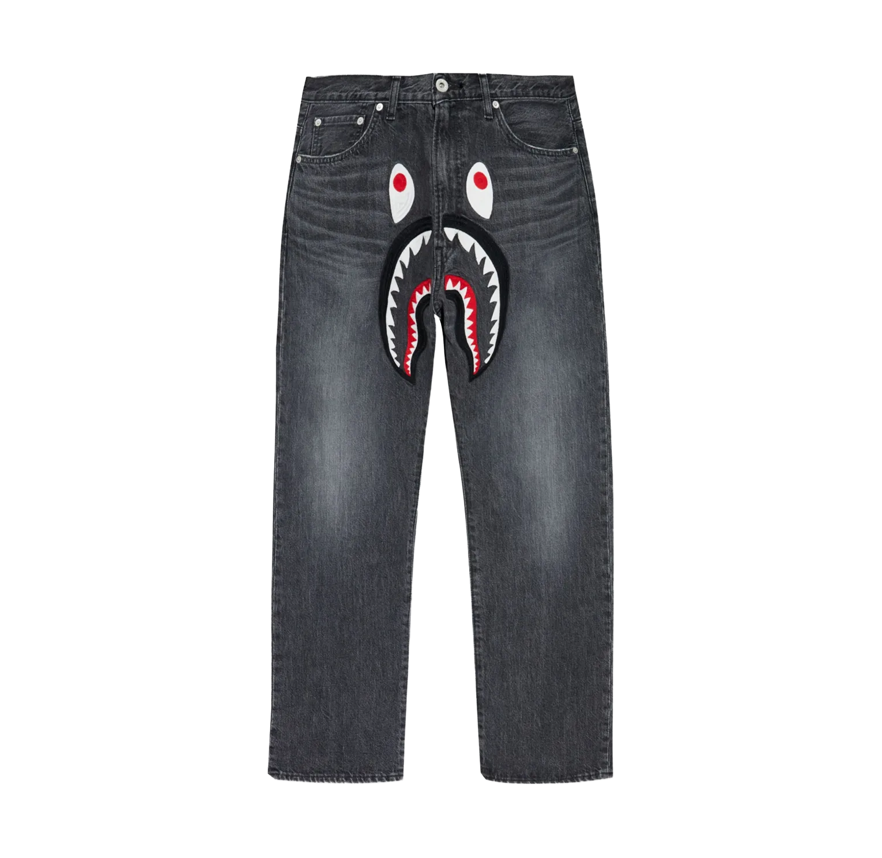 Jeans Negro BAPE Shark Loose Fit 13 Oz