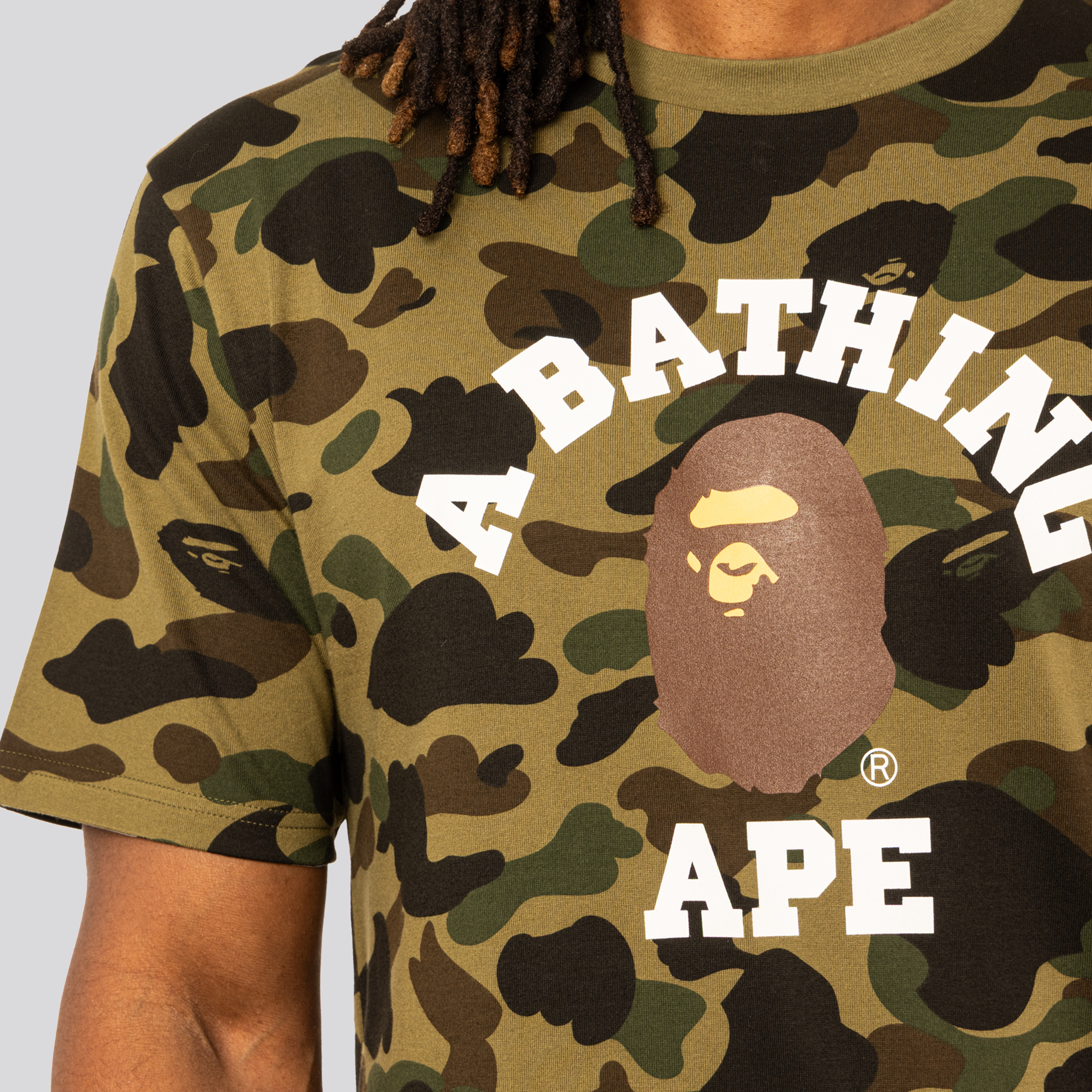 Camiseta Verde BAPE Camo 1st College