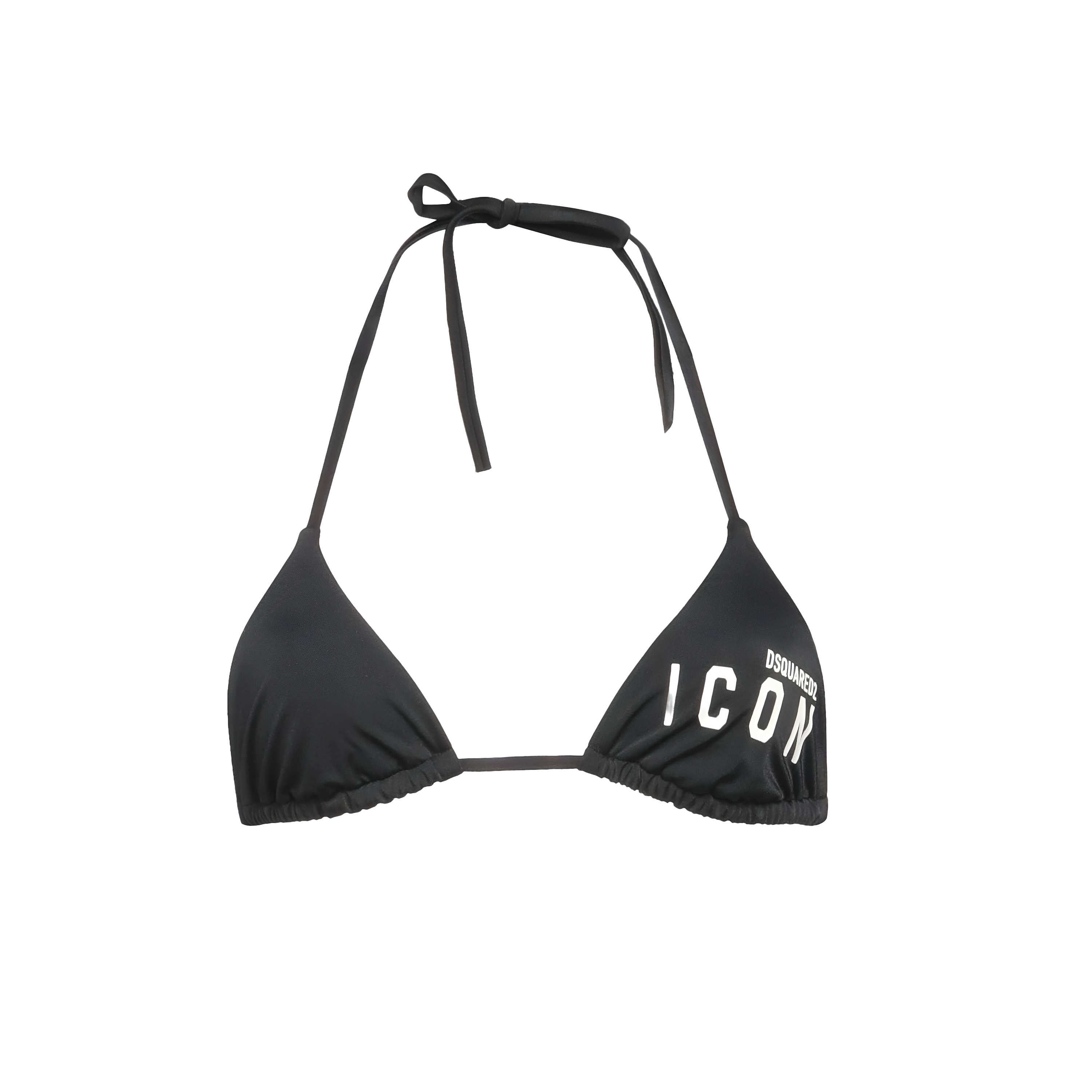 Top Bikini Negro Con Icono De Dsquared2