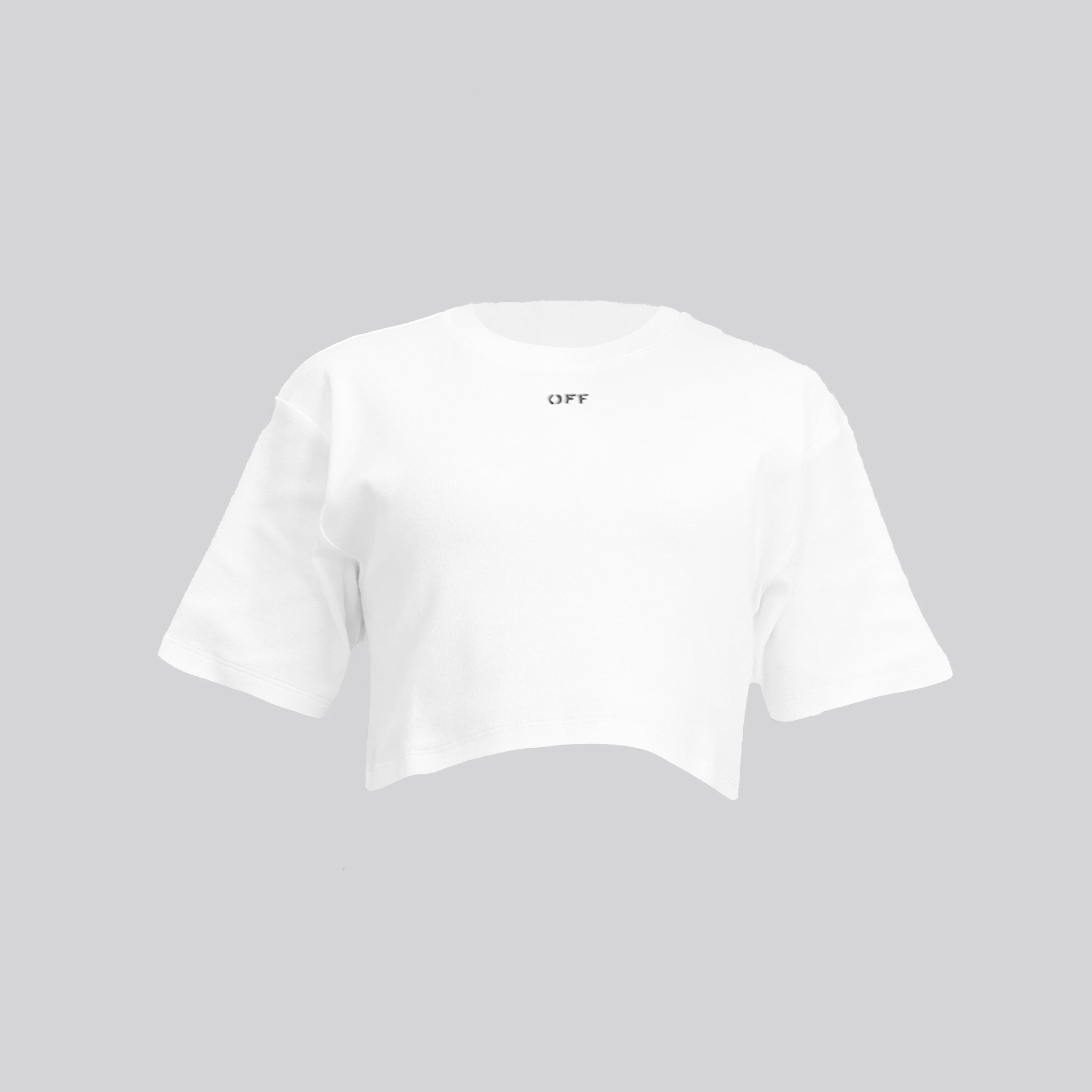 Camiseta Blanca Off-White Off Basic Cropped