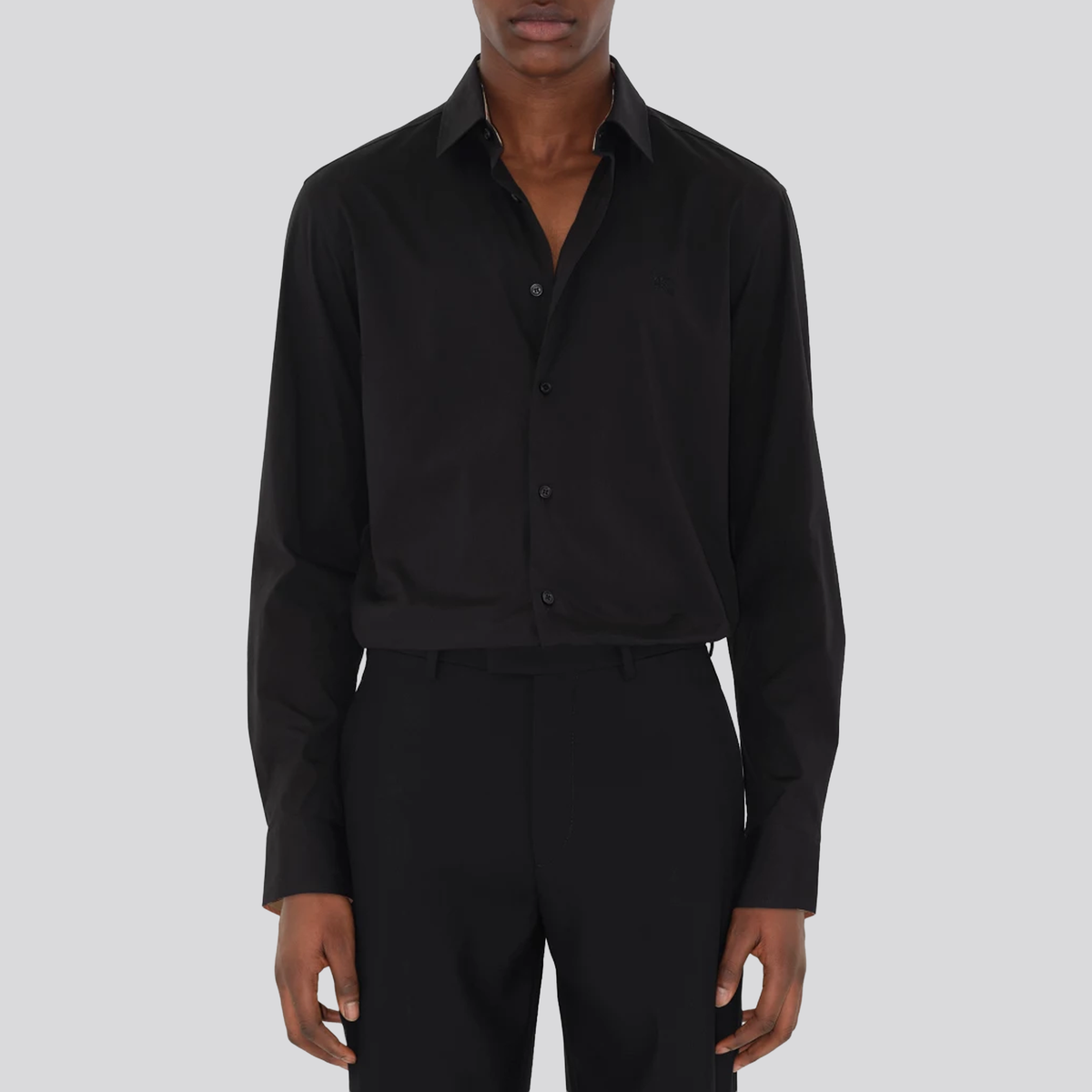 Camisa Negra Burberry Equestrian Knight