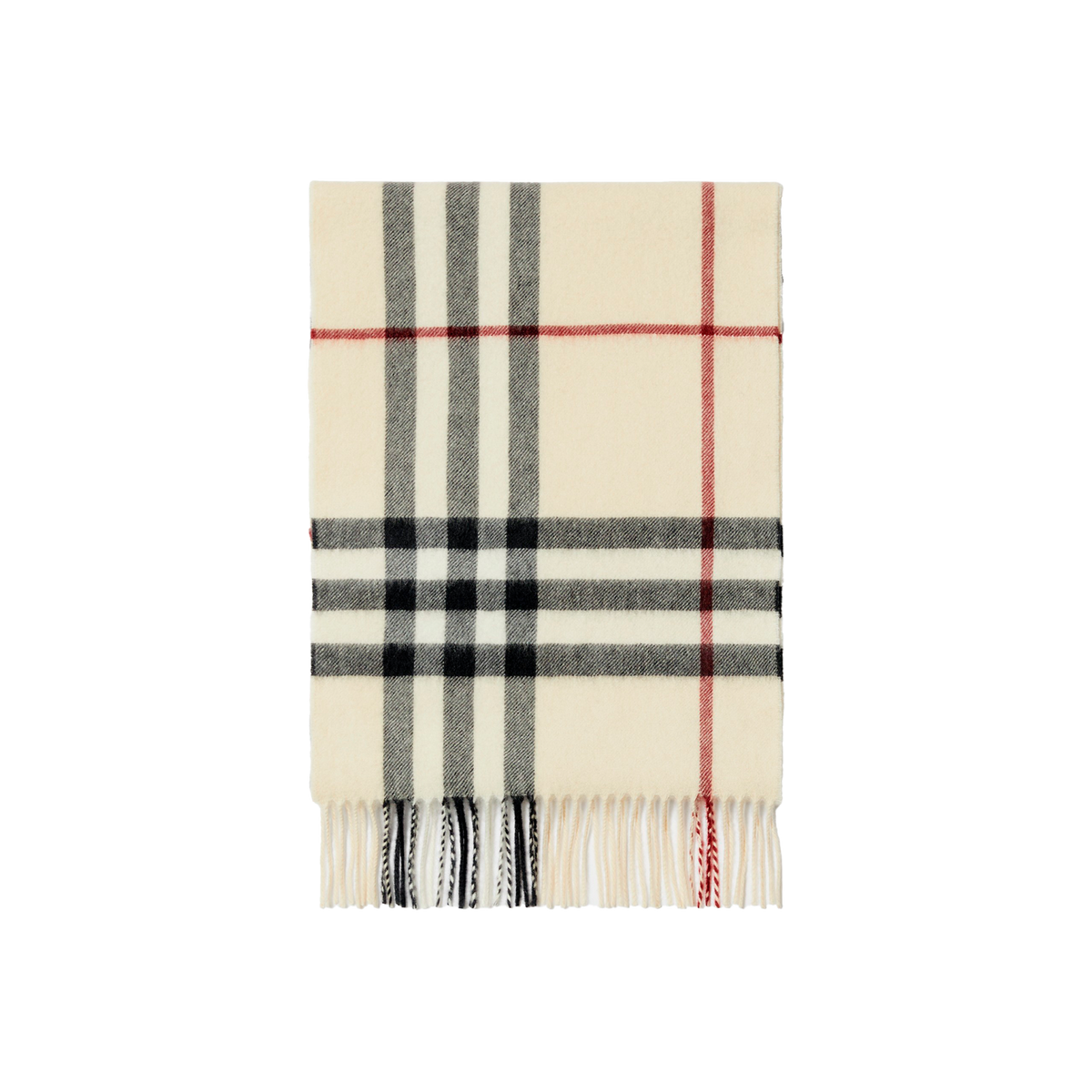Bufanda Blanca Burberry Vintage Check Cashmere