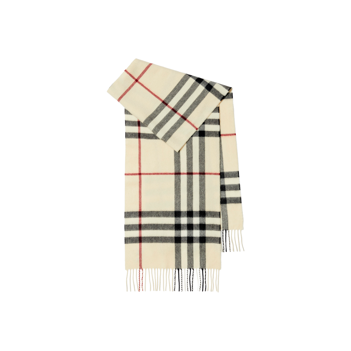 Bufanda Blanca Burberry Vintage Check Cashmere