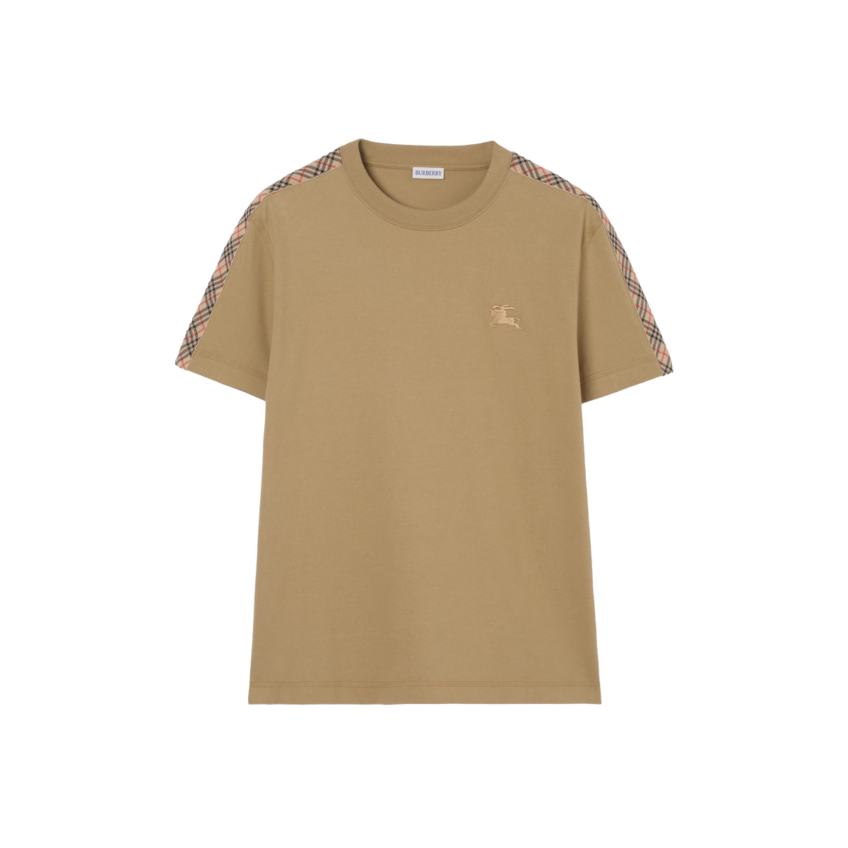 Camiseta Beige Burberry Check Trim