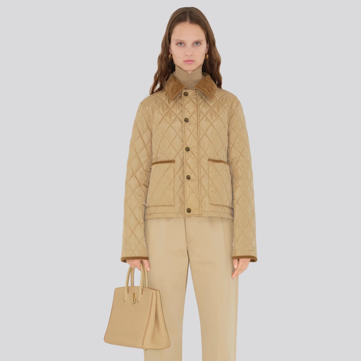Chaqueta Beige Burberry Quilted