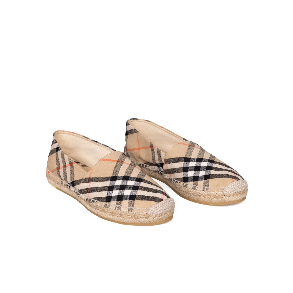 Espadrilles Beige Burberry Vintage Check
