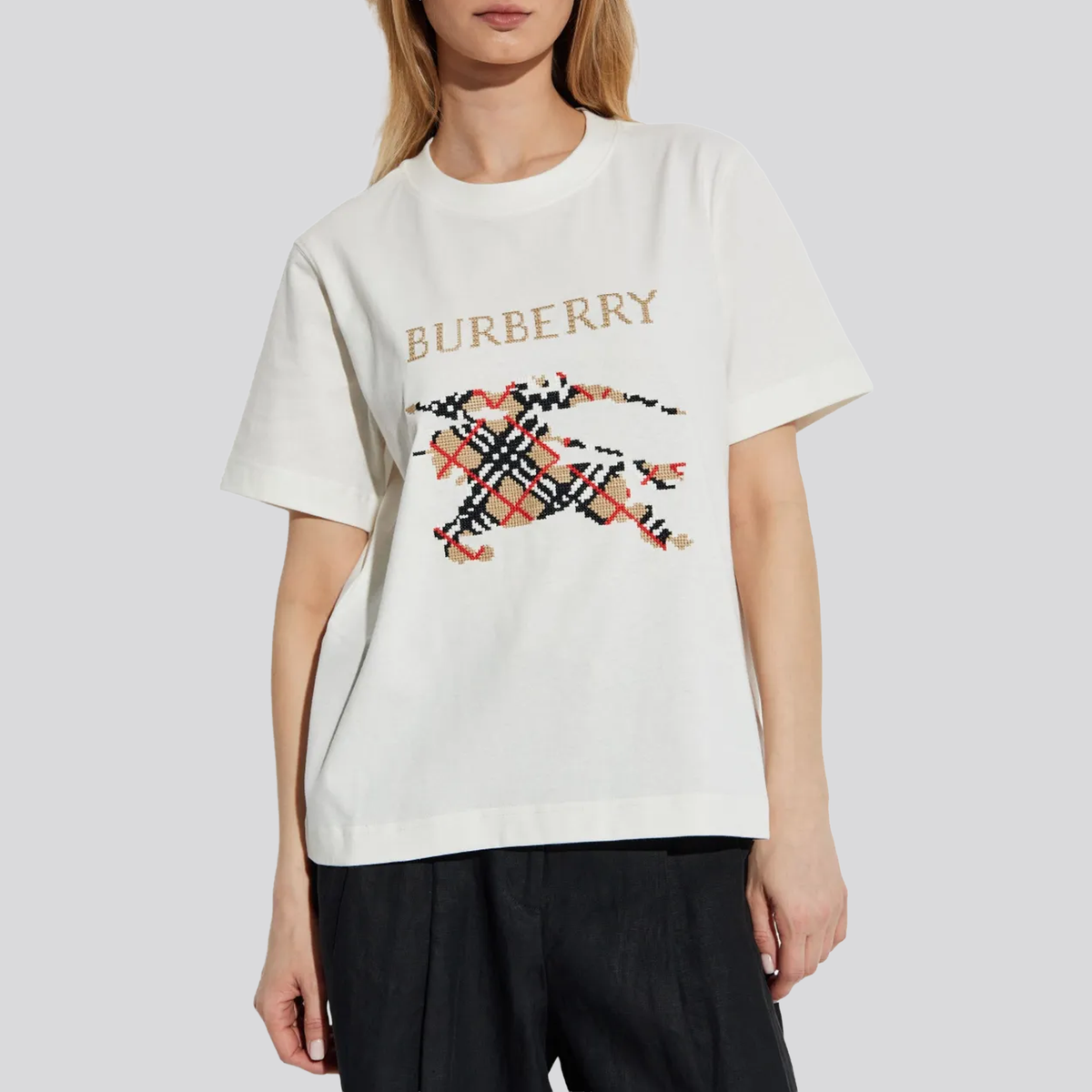 Camiseta Blanca Burberry Horse Logo