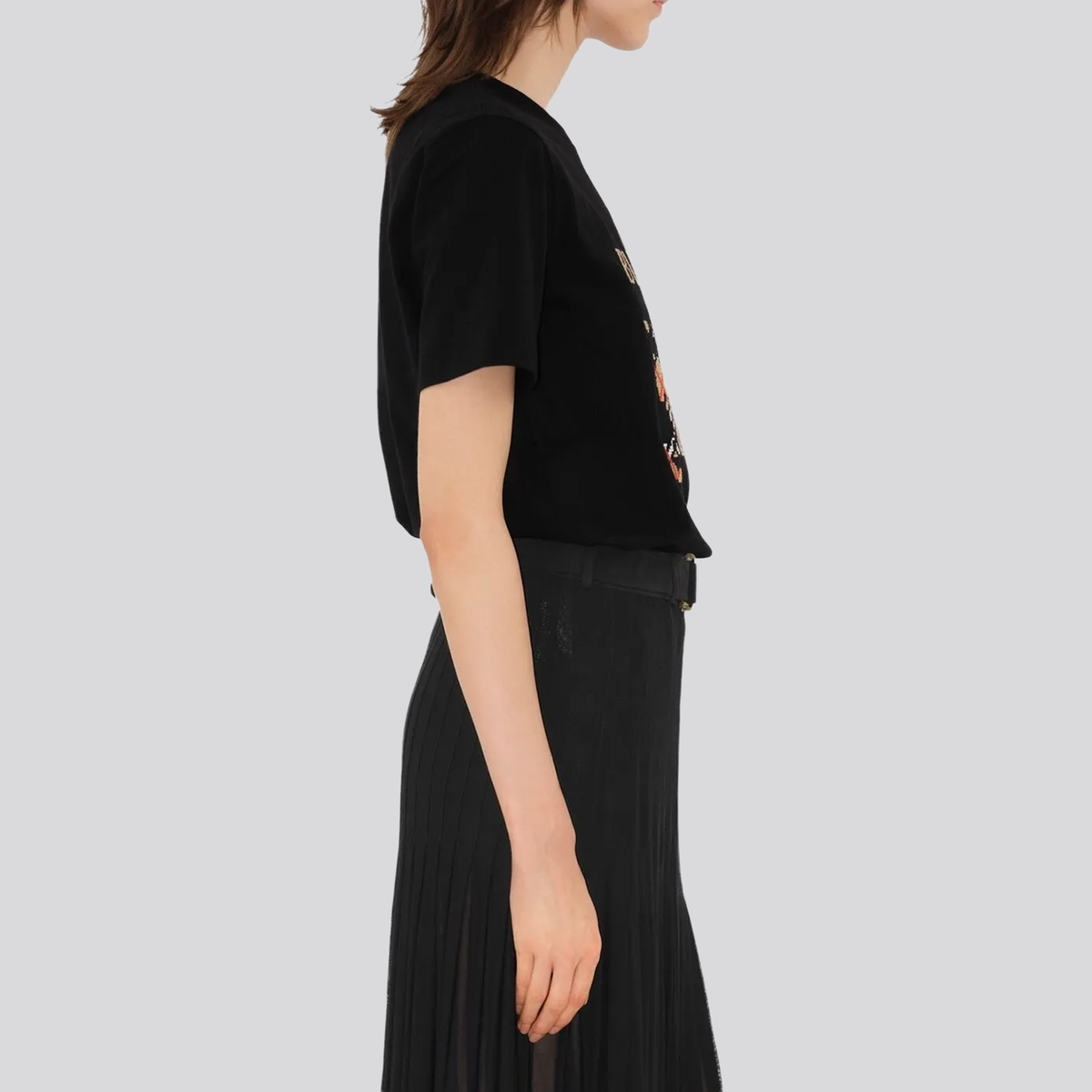 Camiseta Negra Burberry Horse Logo