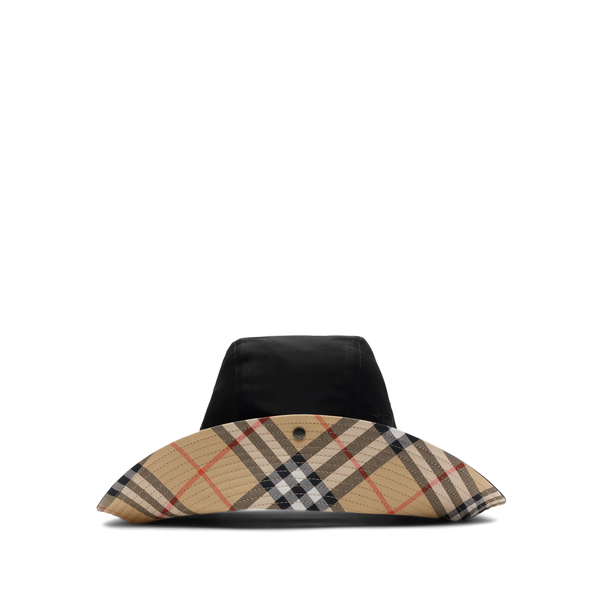 Sombrero Negro Burberry Check Reversible