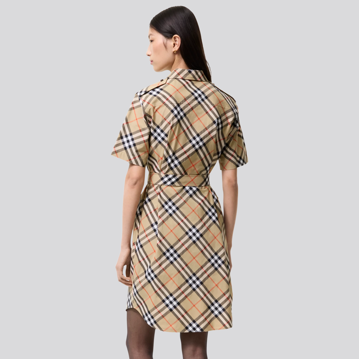 Vestido Beige Burberry Vintage Check