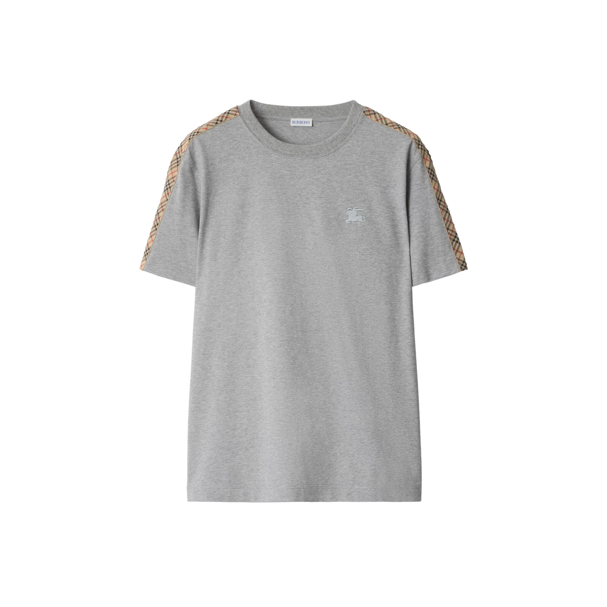 Camiseta Gris Burberry Check Trim