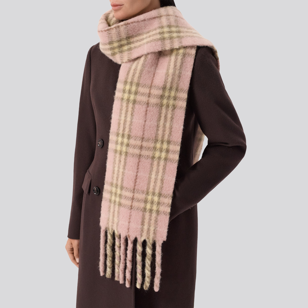 Bufanda Capa Beige Burberry Check Cashmere