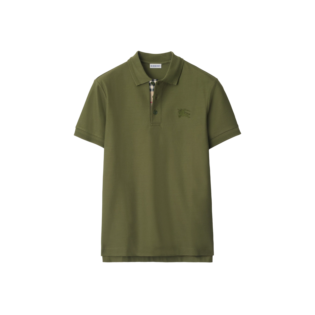 Camiseta Tipo Polo Verde Burberry Embroidered