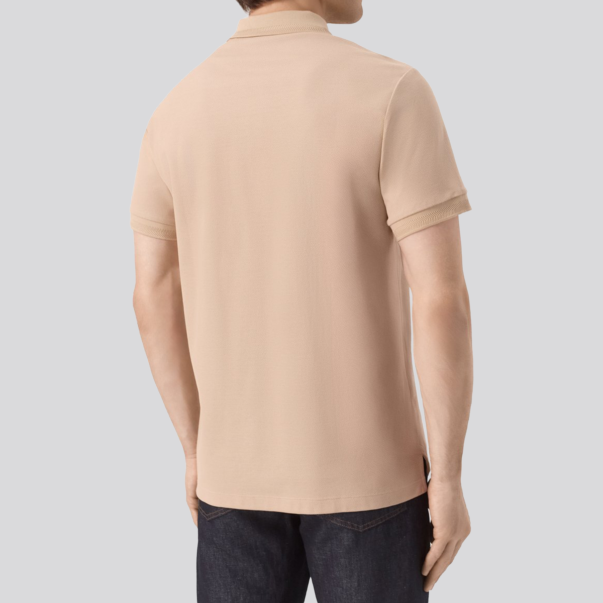 Camiseta Tipo Polo Beige Burberry Embroidered