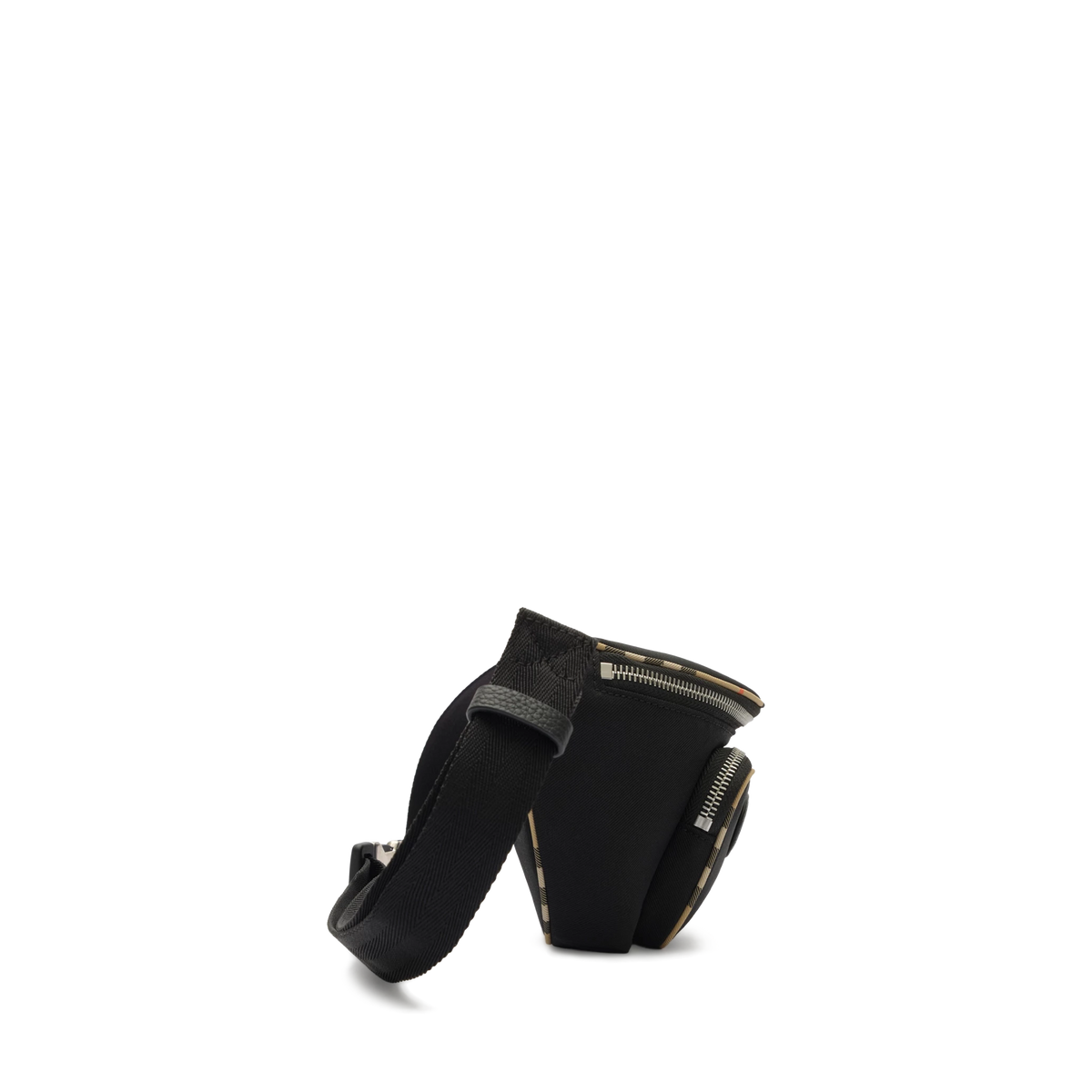 Canguro Negro Burberry Check Trim