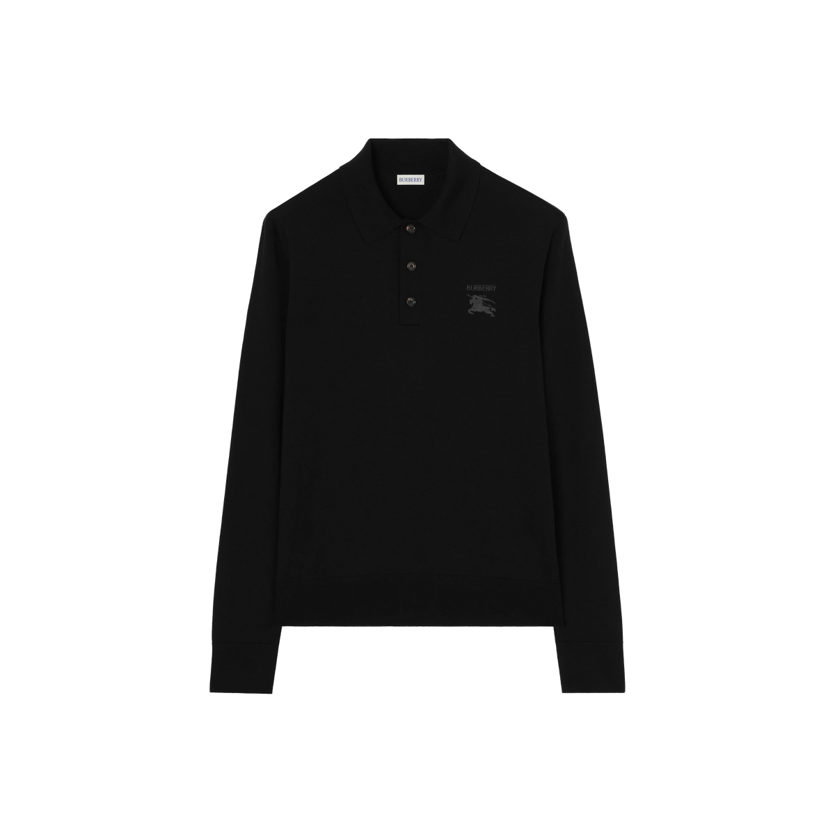 Camiseta Tipo Polo Negra Burberry Horse