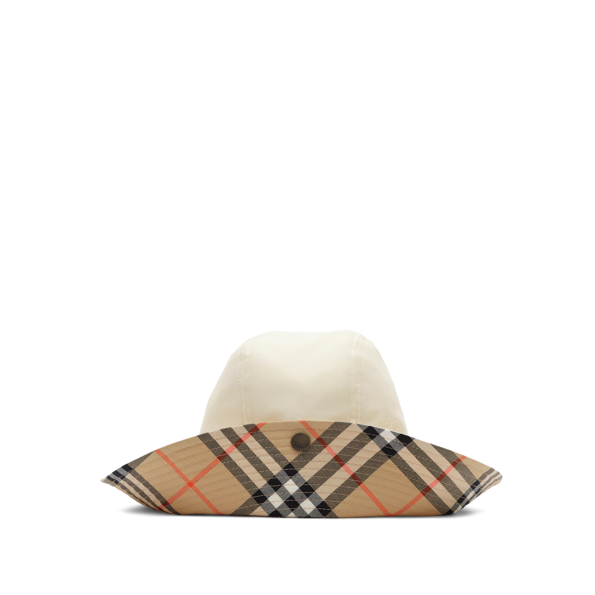 Sombrero Blanco Burberry Check Reversible