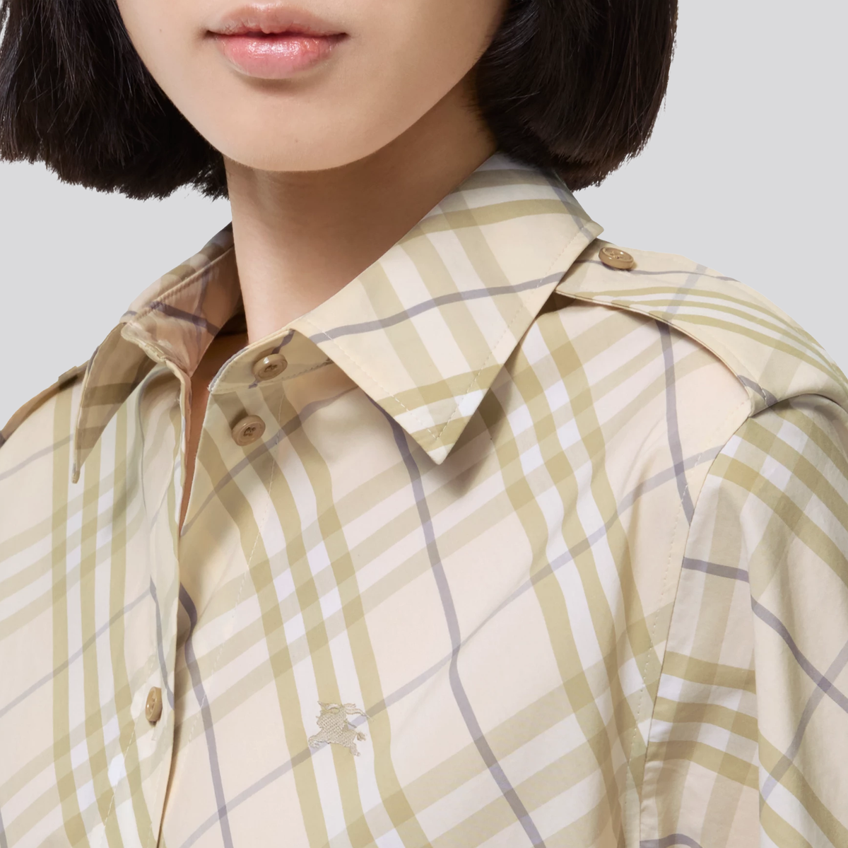 Vestido Beige Claro Burberry Vintage Check