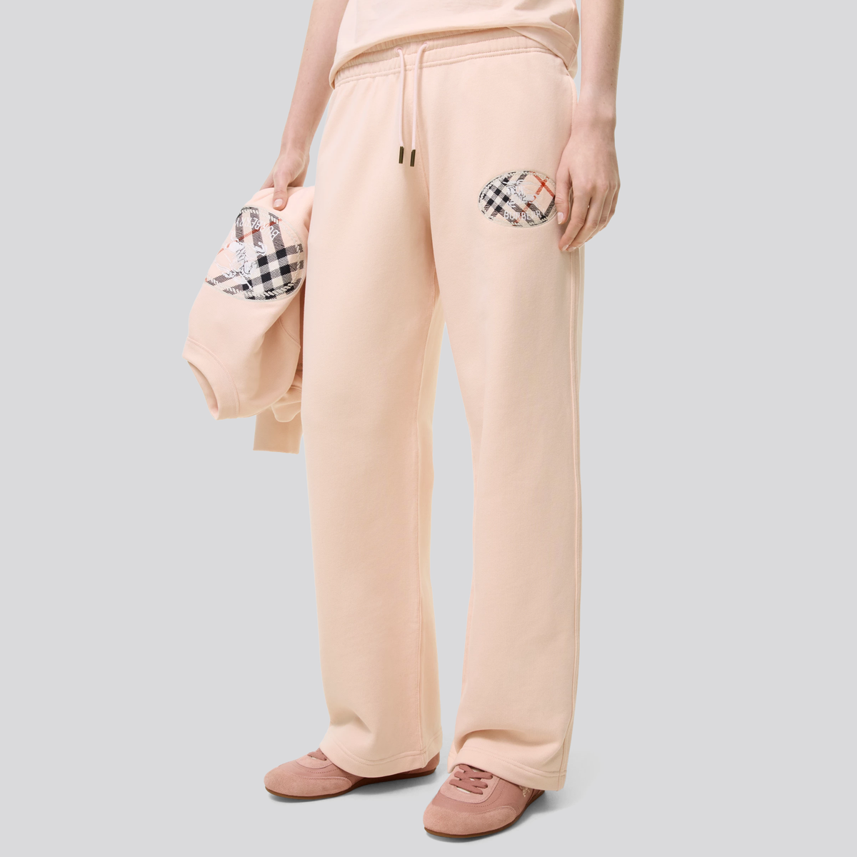 Sudadera Rosada Burberry Check Knight Stamp