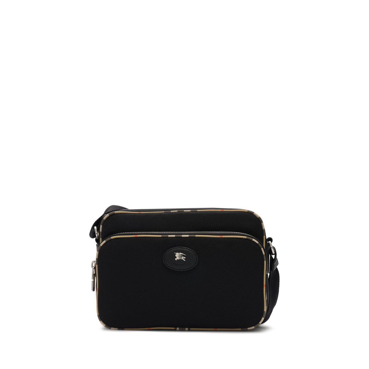 Bolso Negro Burberry Check Trim