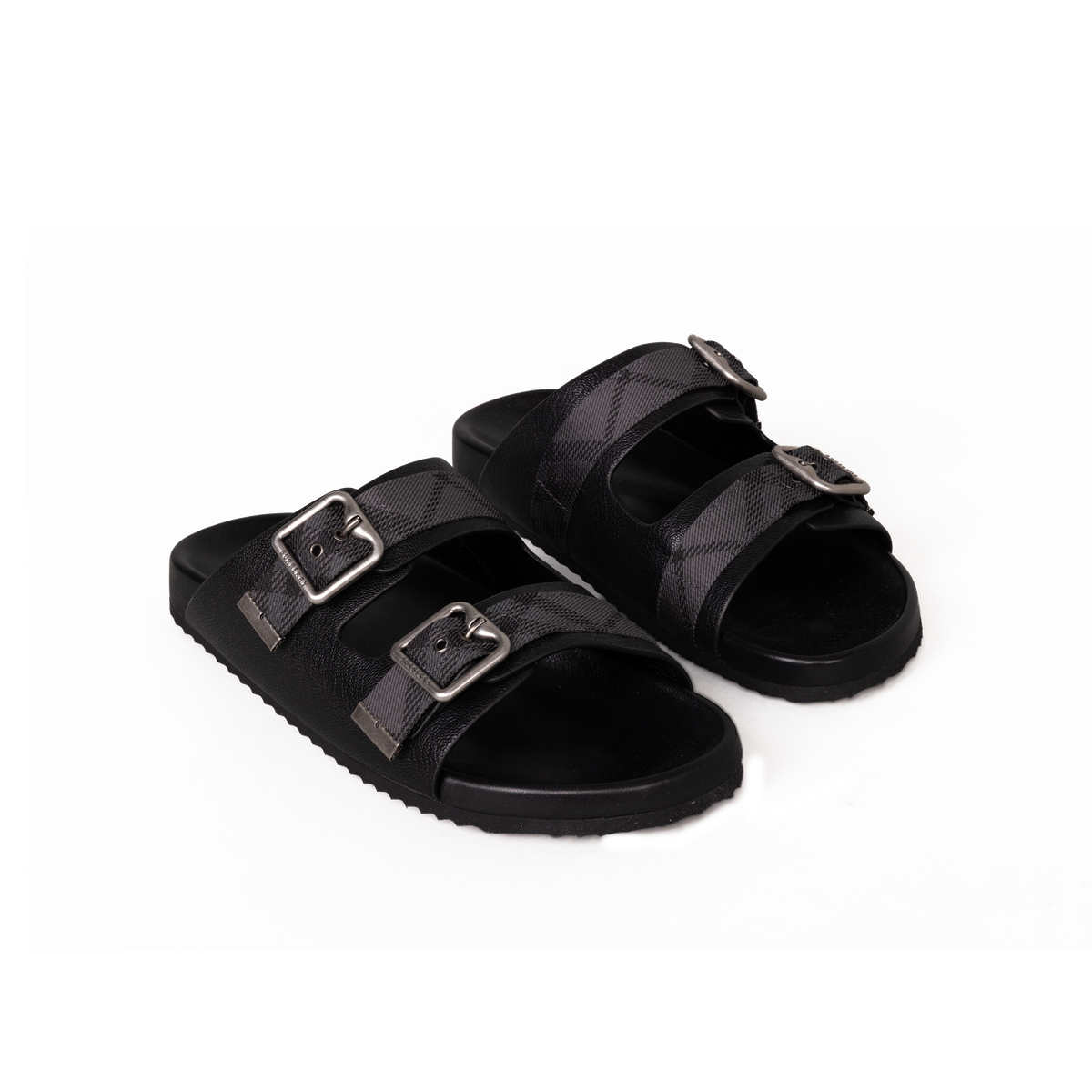 Sandalias Negras Burberry Check