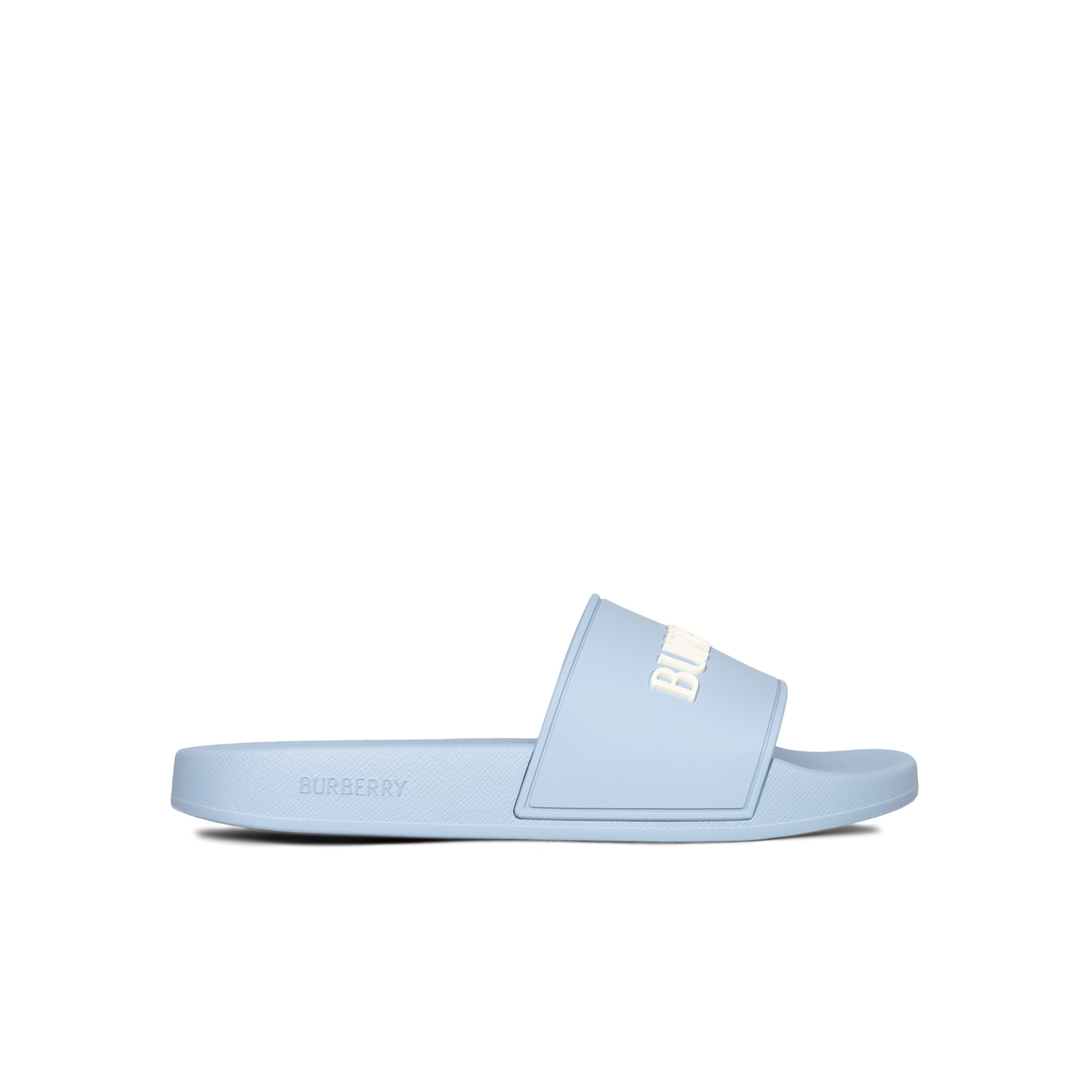 Sandalias Azules - Beige Burberry Logo Slides