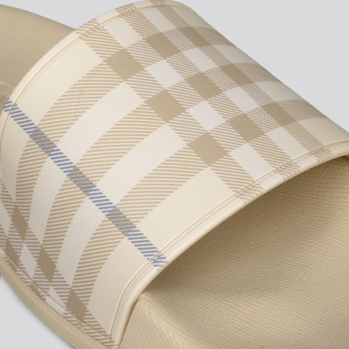 Sandalias Beige Burberry Check Slides