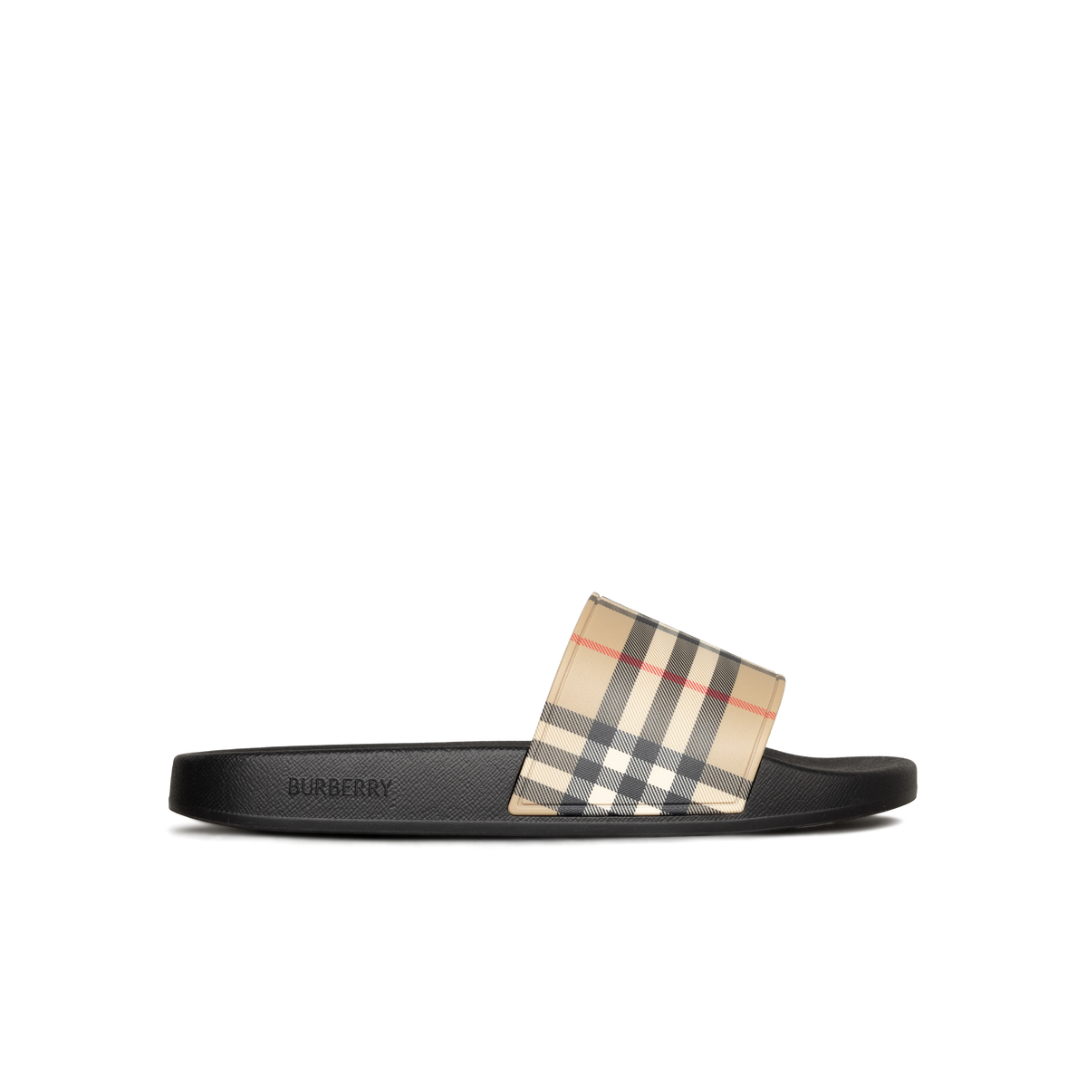 Sandalias Beige - Negras Burberry Vintage Check