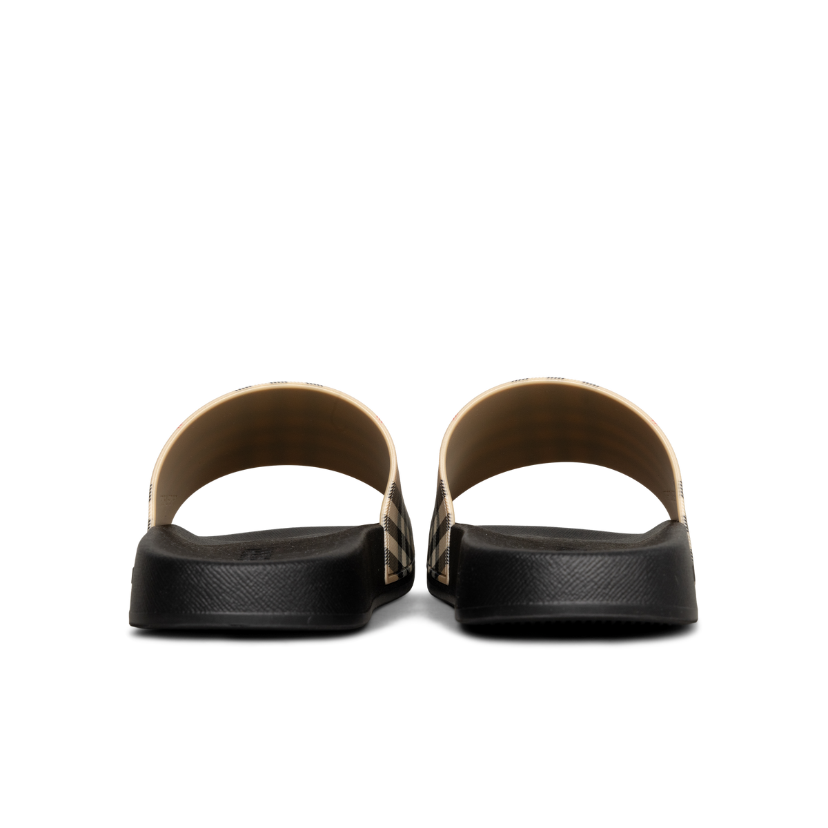 Sandalias Beige - Negras Burberry Vintage Check
