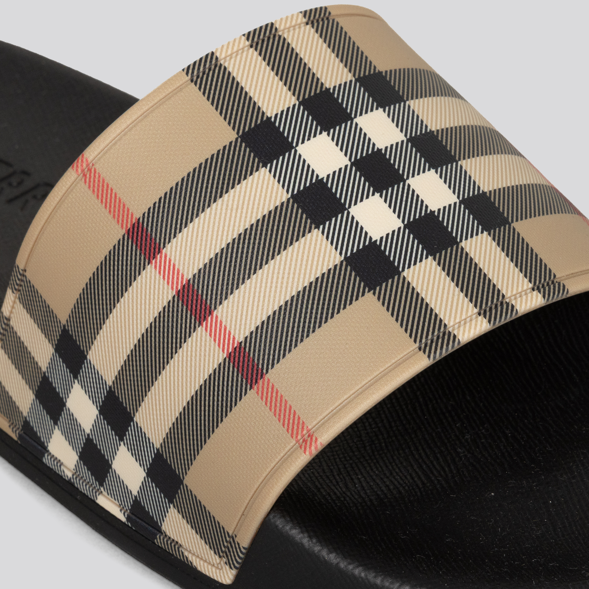 Sandalias Beige - Negras Burberry Vintage Check