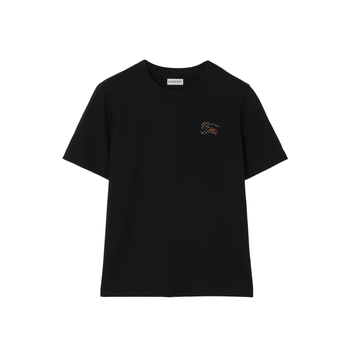 Camiseta Negra Burberry Horse Chest Patch